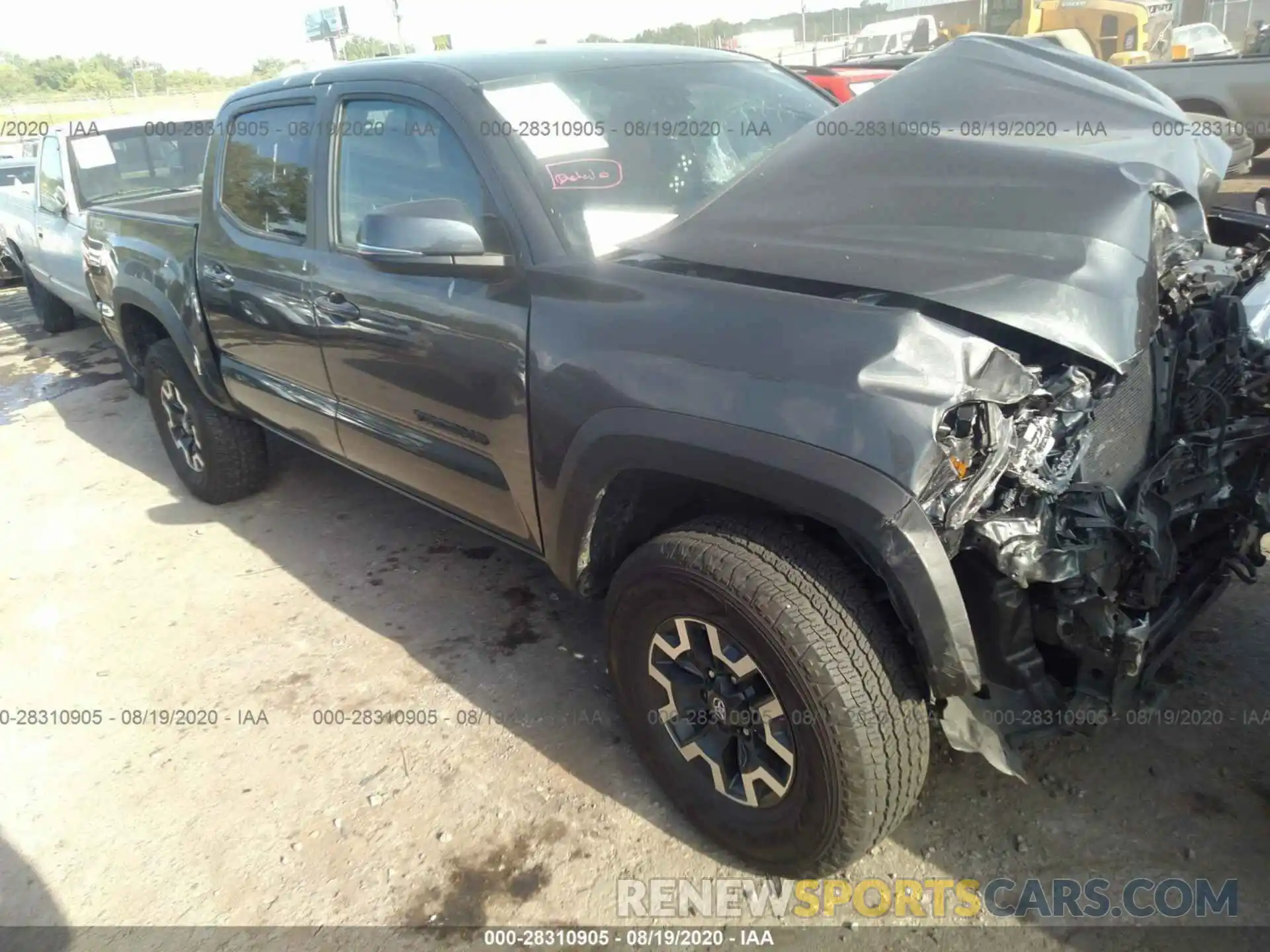 1 Photograph of a damaged car 3TMCZ5AN3KM242713 TOYOTA TACOMA 4WD 2019