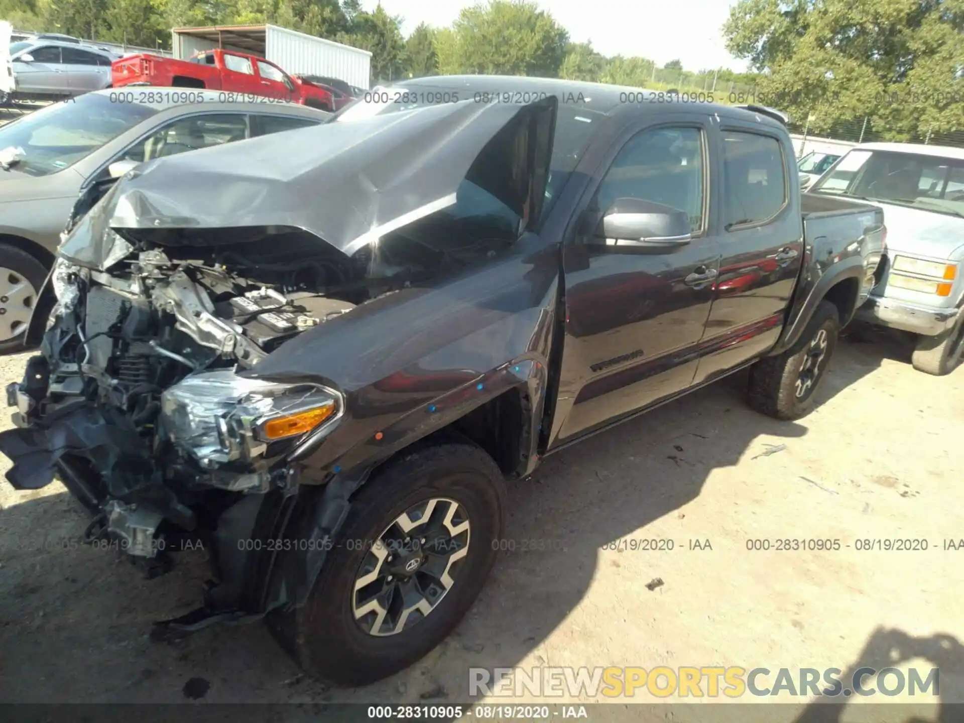 2 Photograph of a damaged car 3TMCZ5AN3KM242713 TOYOTA TACOMA 4WD 2019