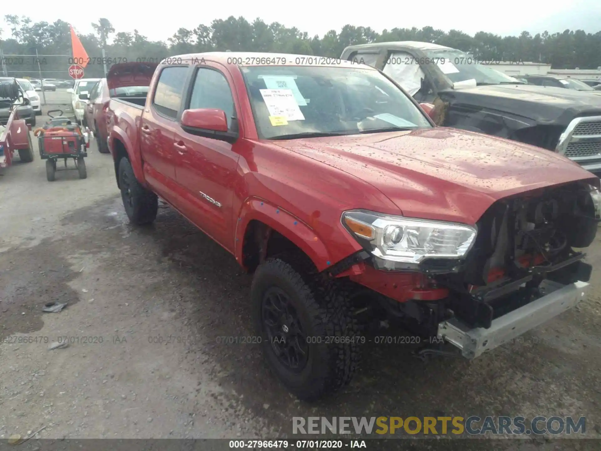 1 Photograph of a damaged car 3TMCZ5AN3KM243053 TOYOTA TACOMA 4WD 2019