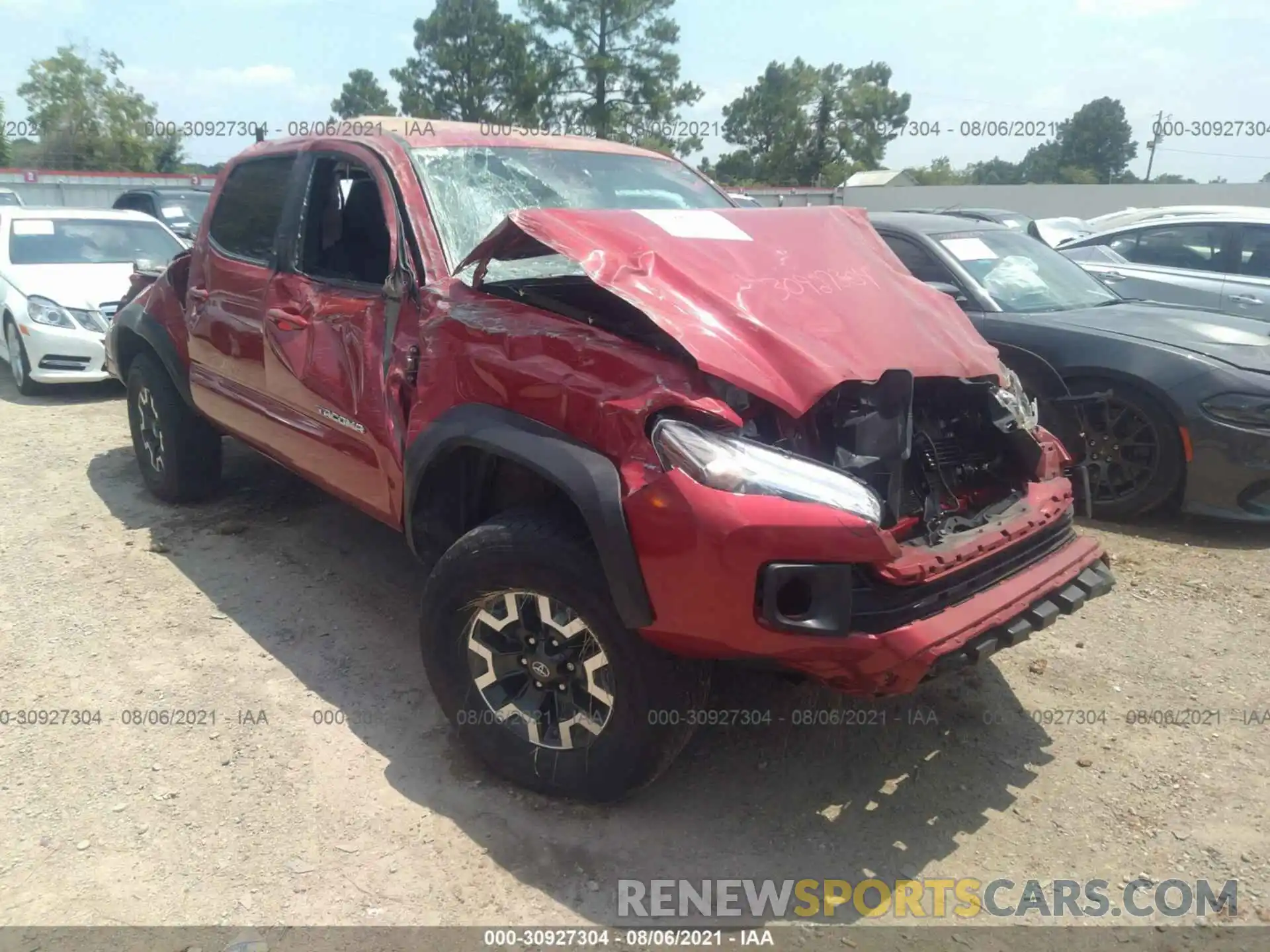 1 Photograph of a damaged car 3TMCZ5AN3KM248429 TOYOTA TACOMA 4WD 2019