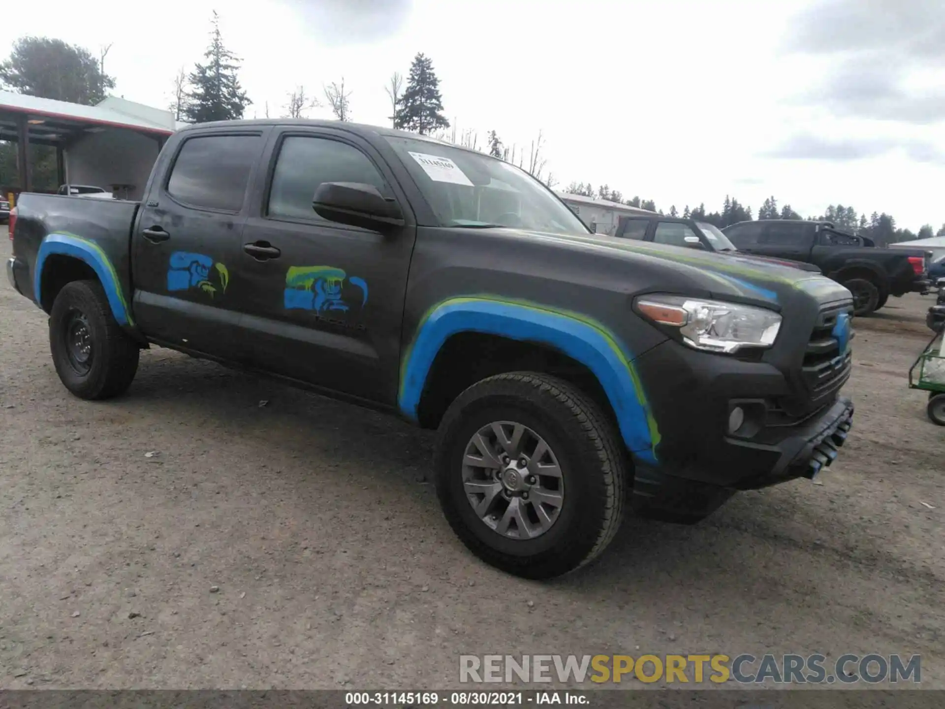 1 Photograph of a damaged car 3TMCZ5AN3KM250262 TOYOTA TACOMA 4WD 2019