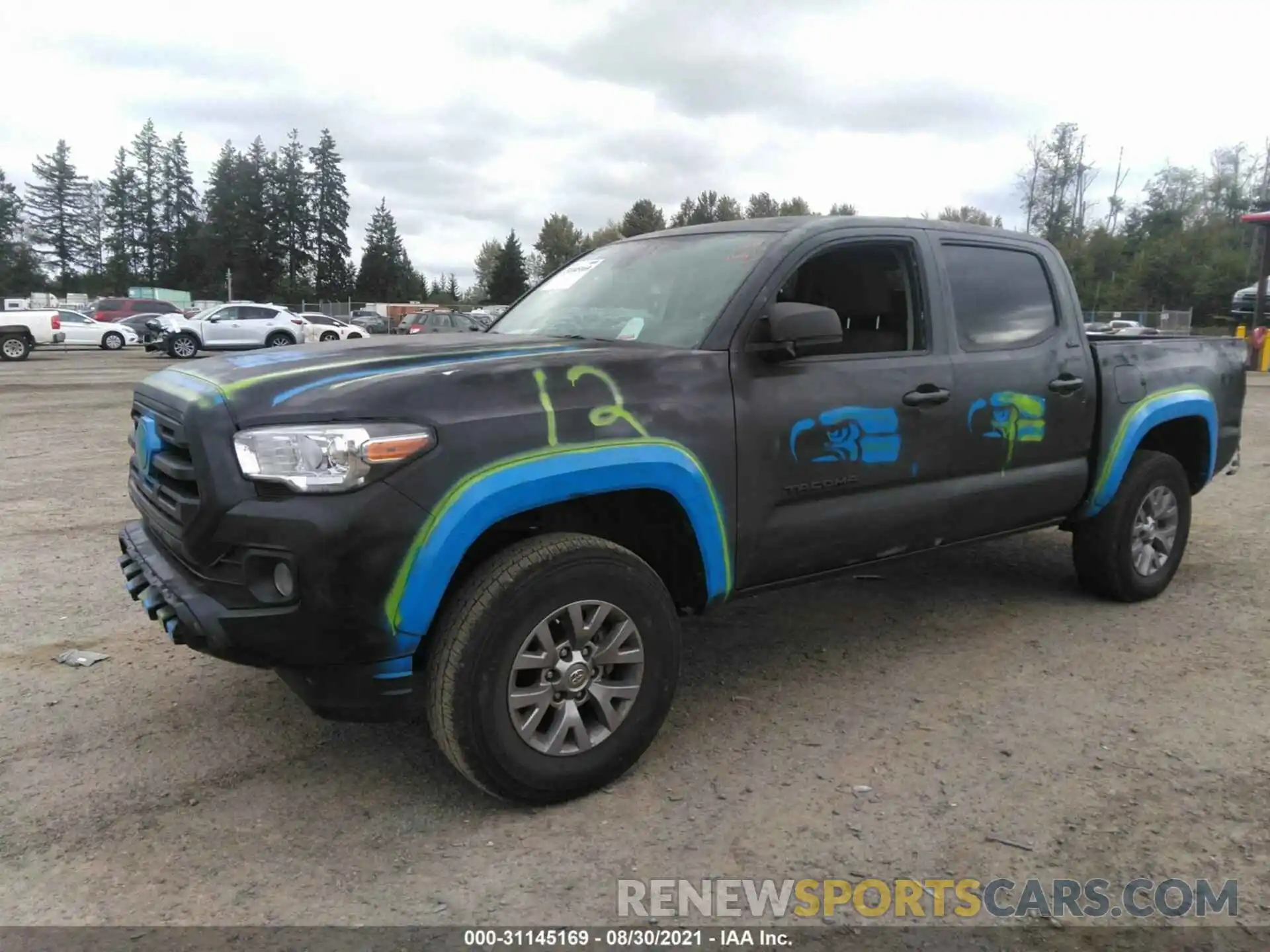 2 Photograph of a damaged car 3TMCZ5AN3KM250262 TOYOTA TACOMA 4WD 2019