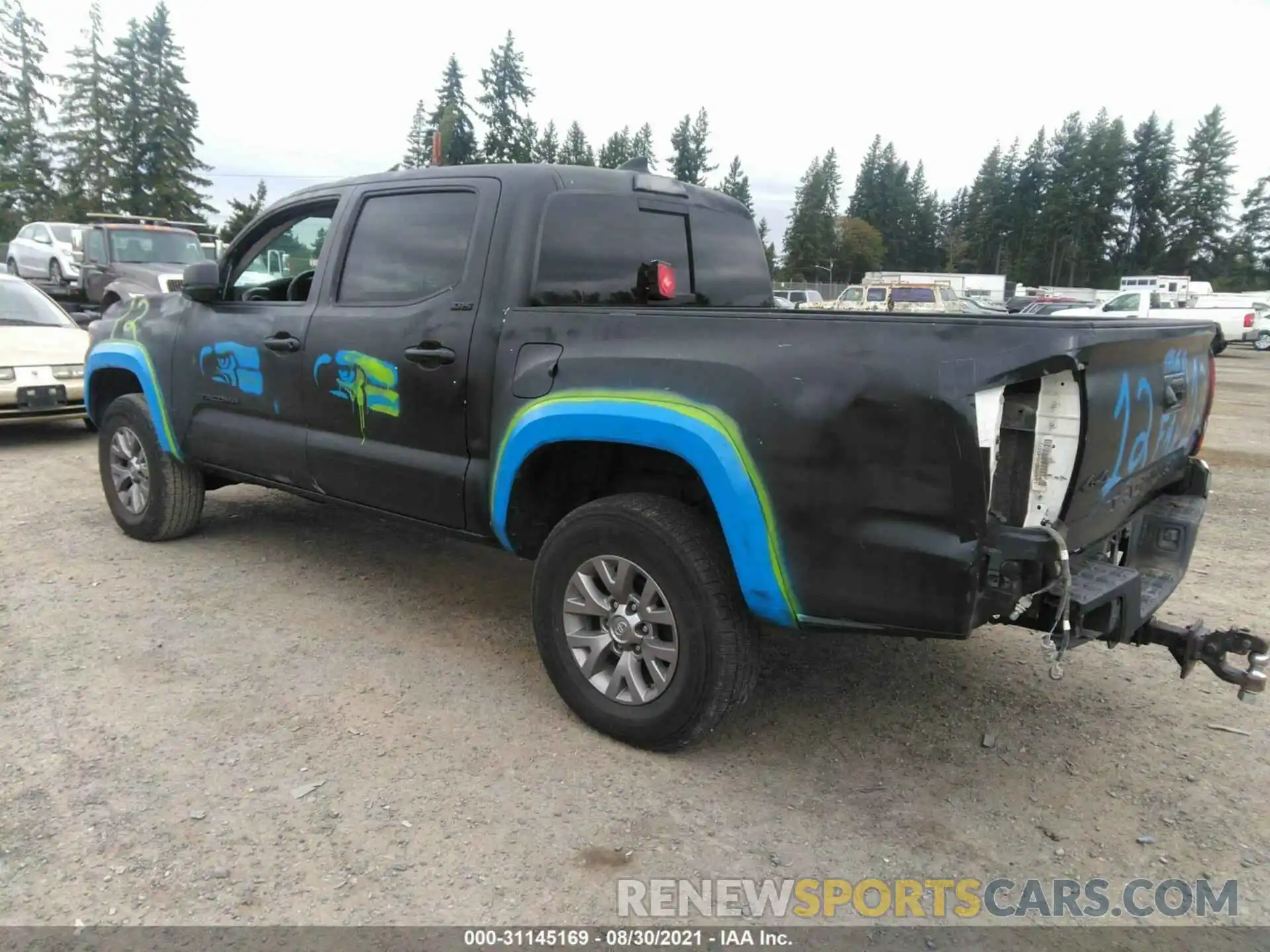 3 Photograph of a damaged car 3TMCZ5AN3KM250262 TOYOTA TACOMA 4WD 2019