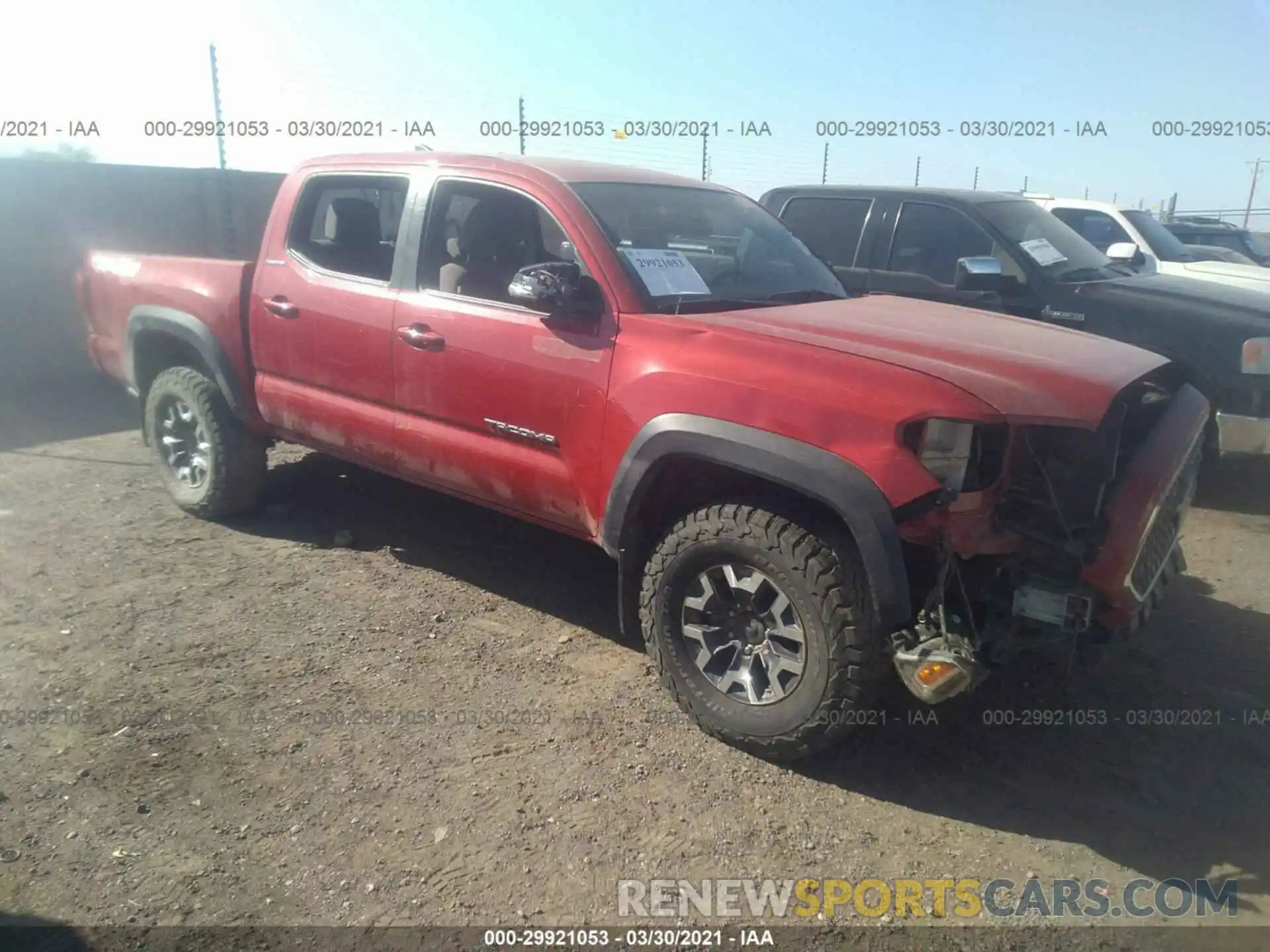 1 Photograph of a damaged car 3TMCZ5AN3KM252092 TOYOTA TACOMA 4WD 2019