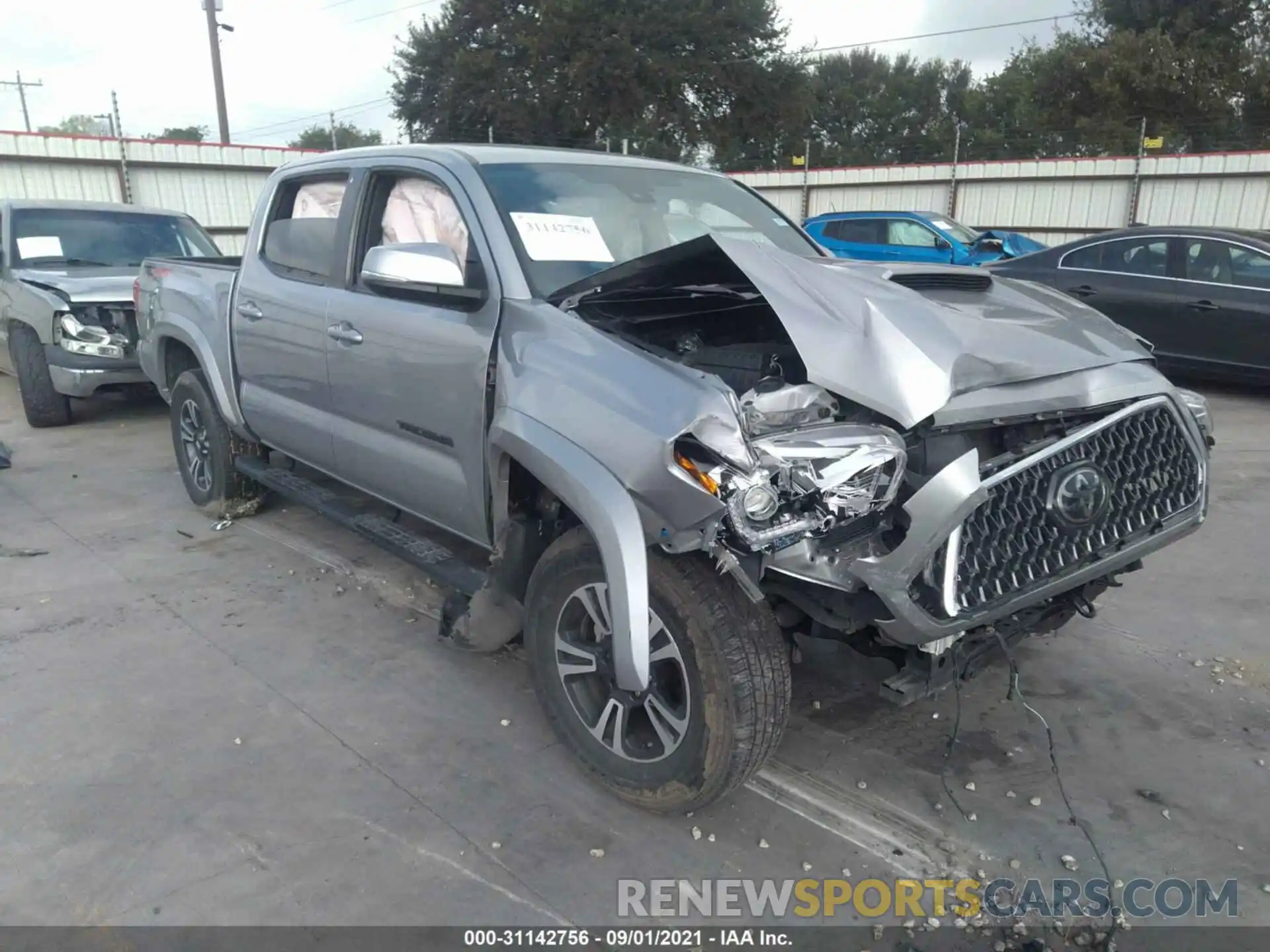 1 Photograph of a damaged car 3TMCZ5AN3KM287134 TOYOTA TACOMA 4WD 2019