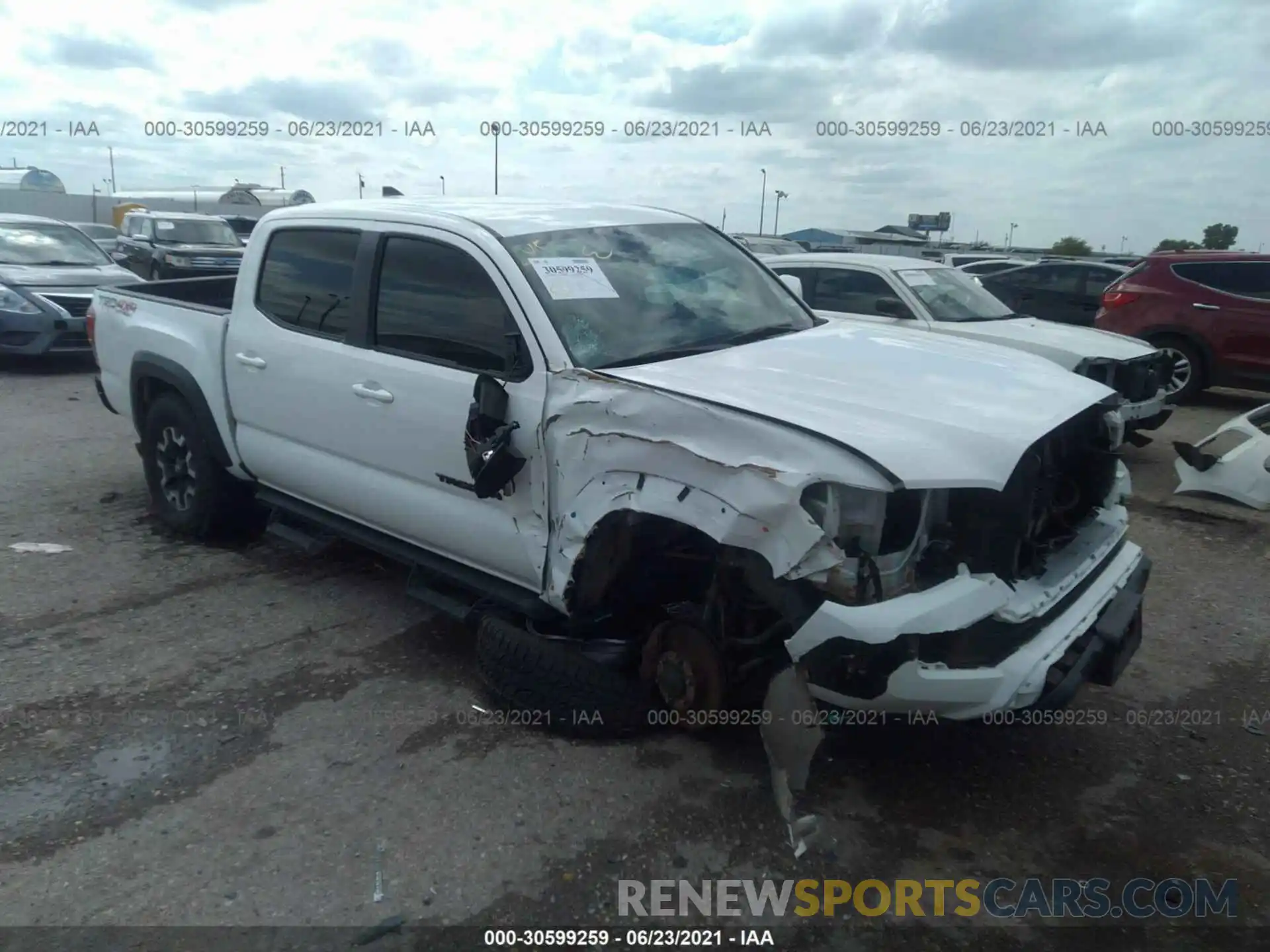 1 Photograph of a damaged car 3TMCZ5AN4KM191965 TOYOTA TACOMA 4WD 2019