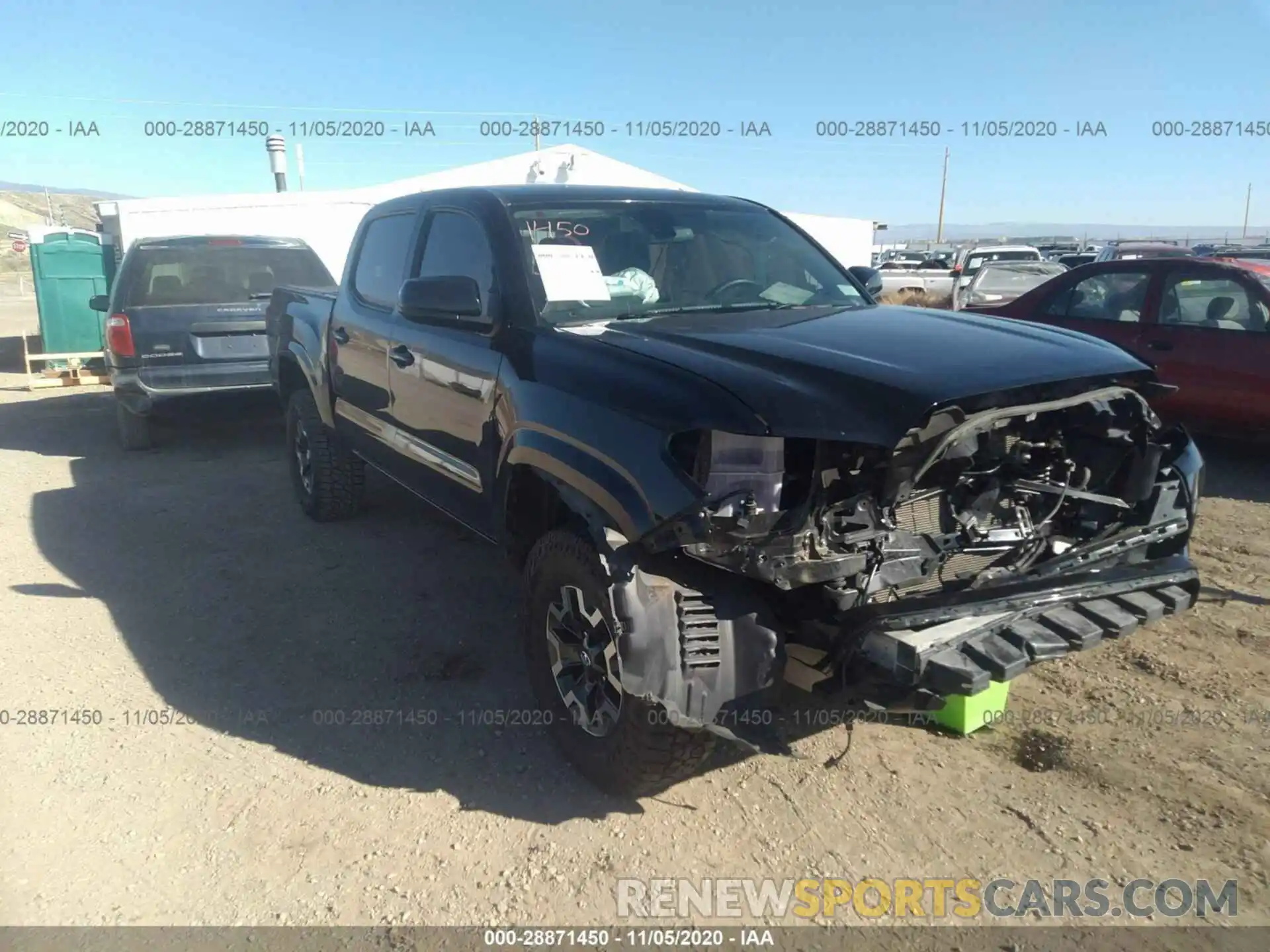 1 Photograph of a damaged car 3TMCZ5AN4KM197362 TOYOTA TACOMA 4WD 2019