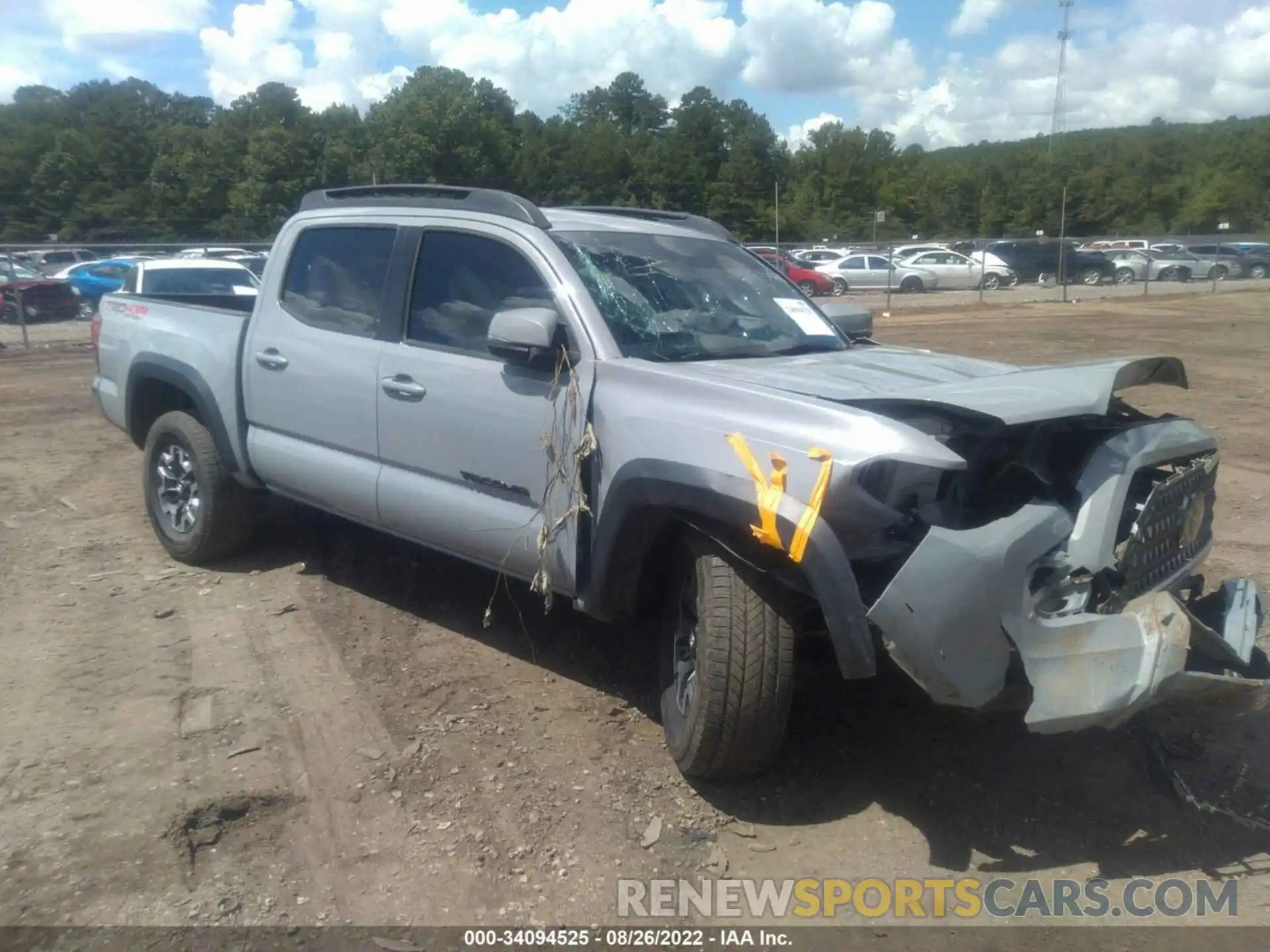 1 Photograph of a damaged car 3TMCZ5AN4KM203502 TOYOTA TACOMA 4WD 2019