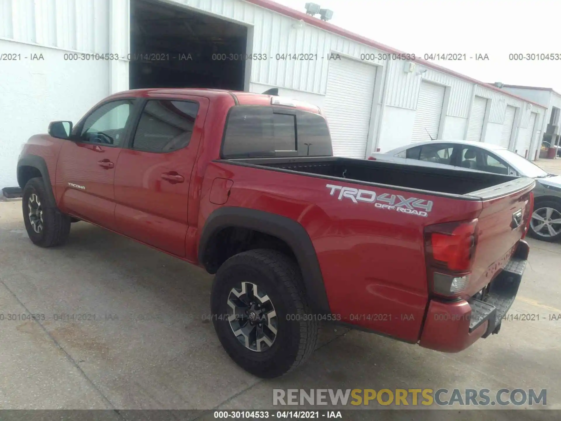 3 Photograph of a damaged car 3TMCZ5AN4KM223829 TOYOTA TACOMA 4WD 2019