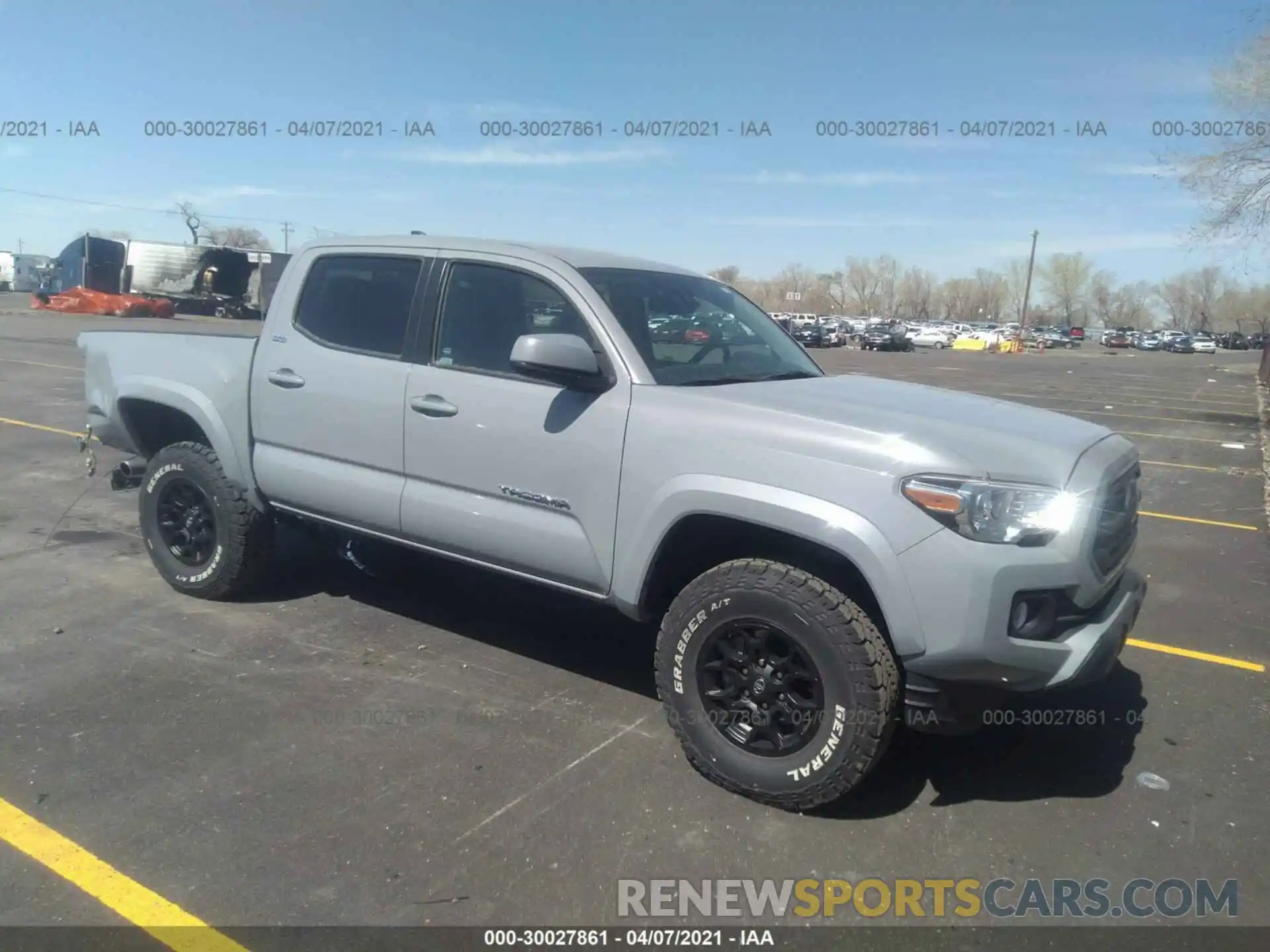 1 Photograph of a damaged car 3TMCZ5AN4KM234443 TOYOTA TACOMA 4WD 2019