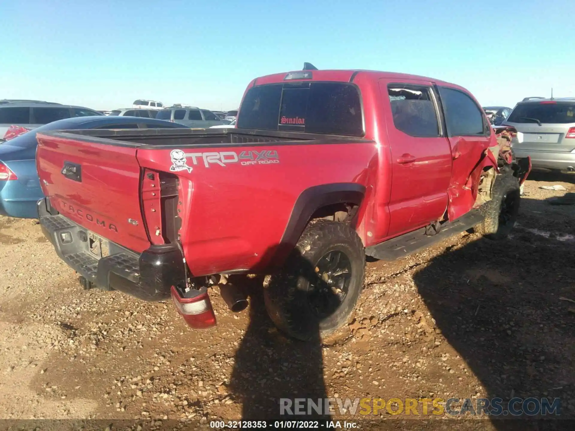 4 Photograph of a damaged car 3TMCZ5AN4KM242607 TOYOTA TACOMA 4WD 2019