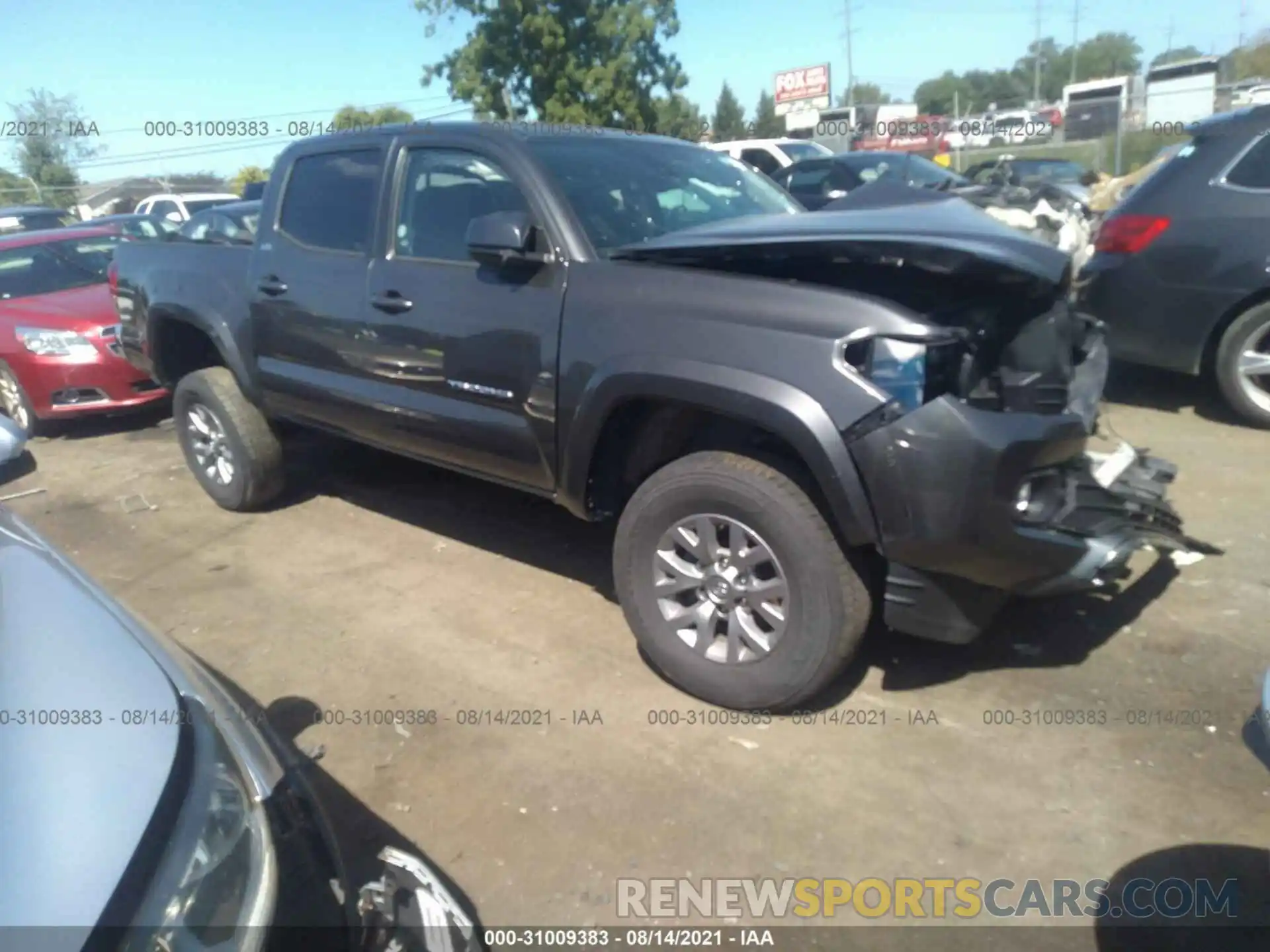 1 Photograph of a damaged car 3TMCZ5AN4KM244891 TOYOTA TACOMA 4WD 2019