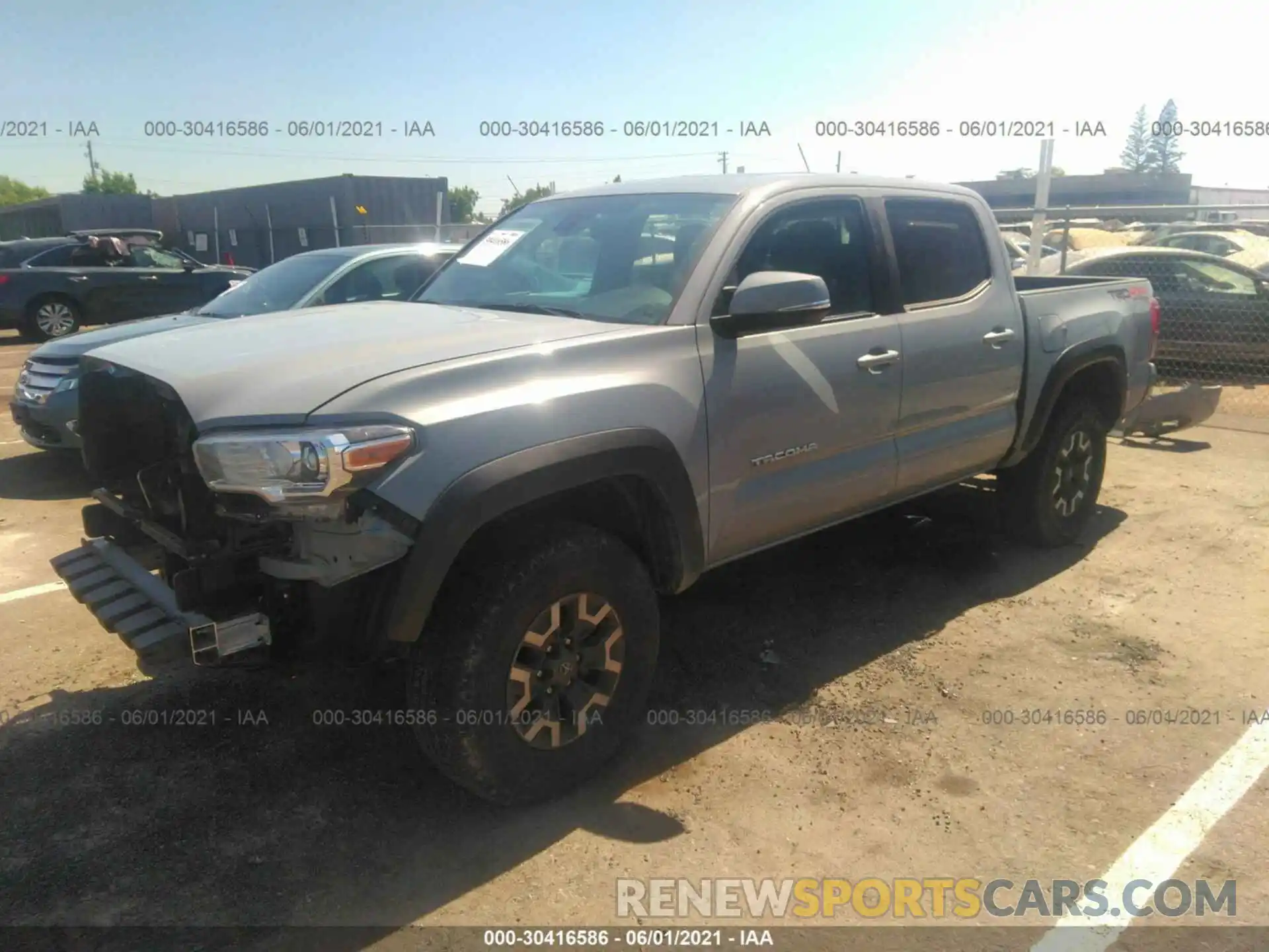 2 Photograph of a damaged car 3TMCZ5AN4KM252375 TOYOTA TACOMA 4WD 2019