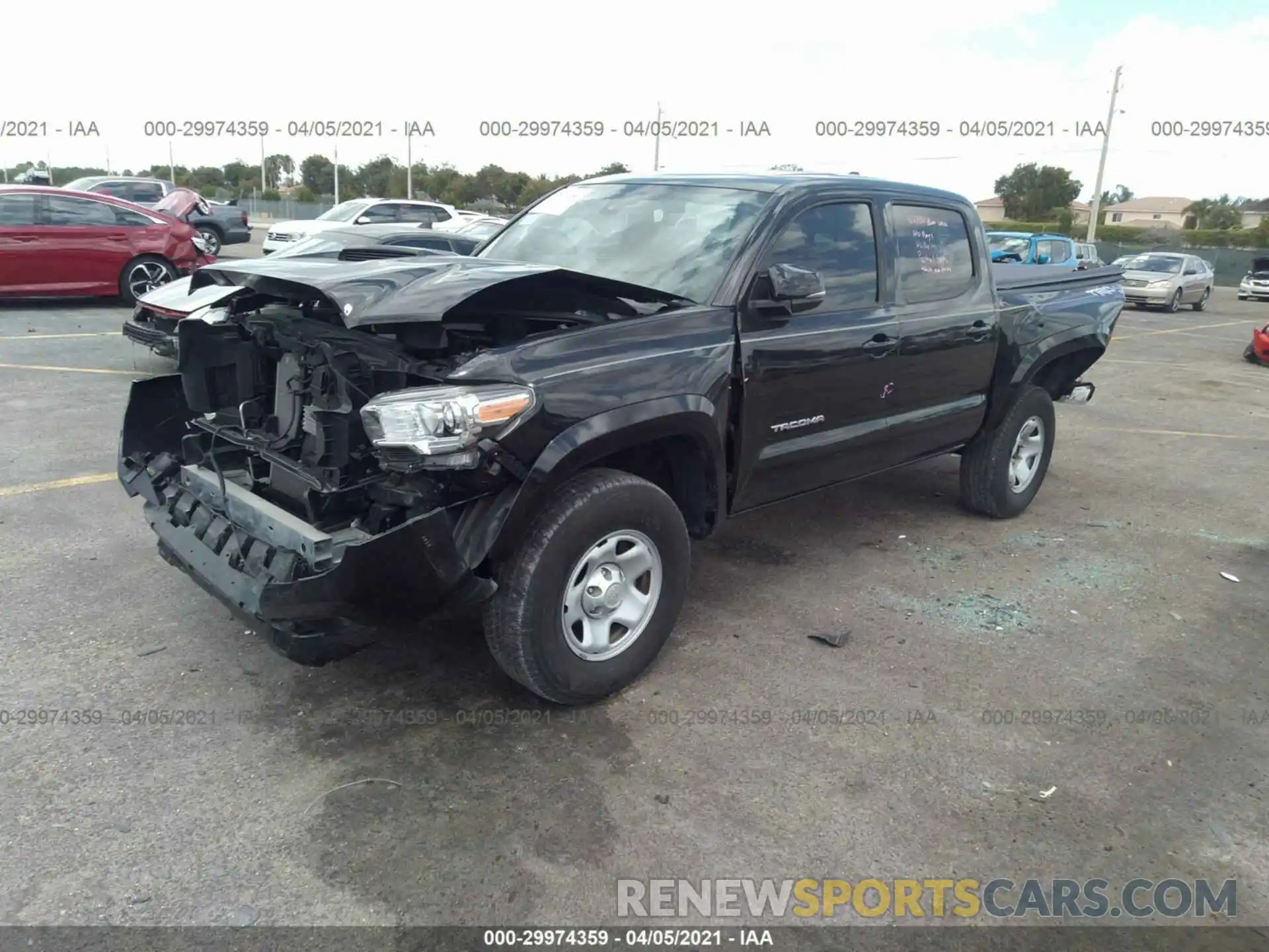 2 Photograph of a damaged car 3TMCZ5AN4KM258547 TOYOTA TACOMA 4WD 2019