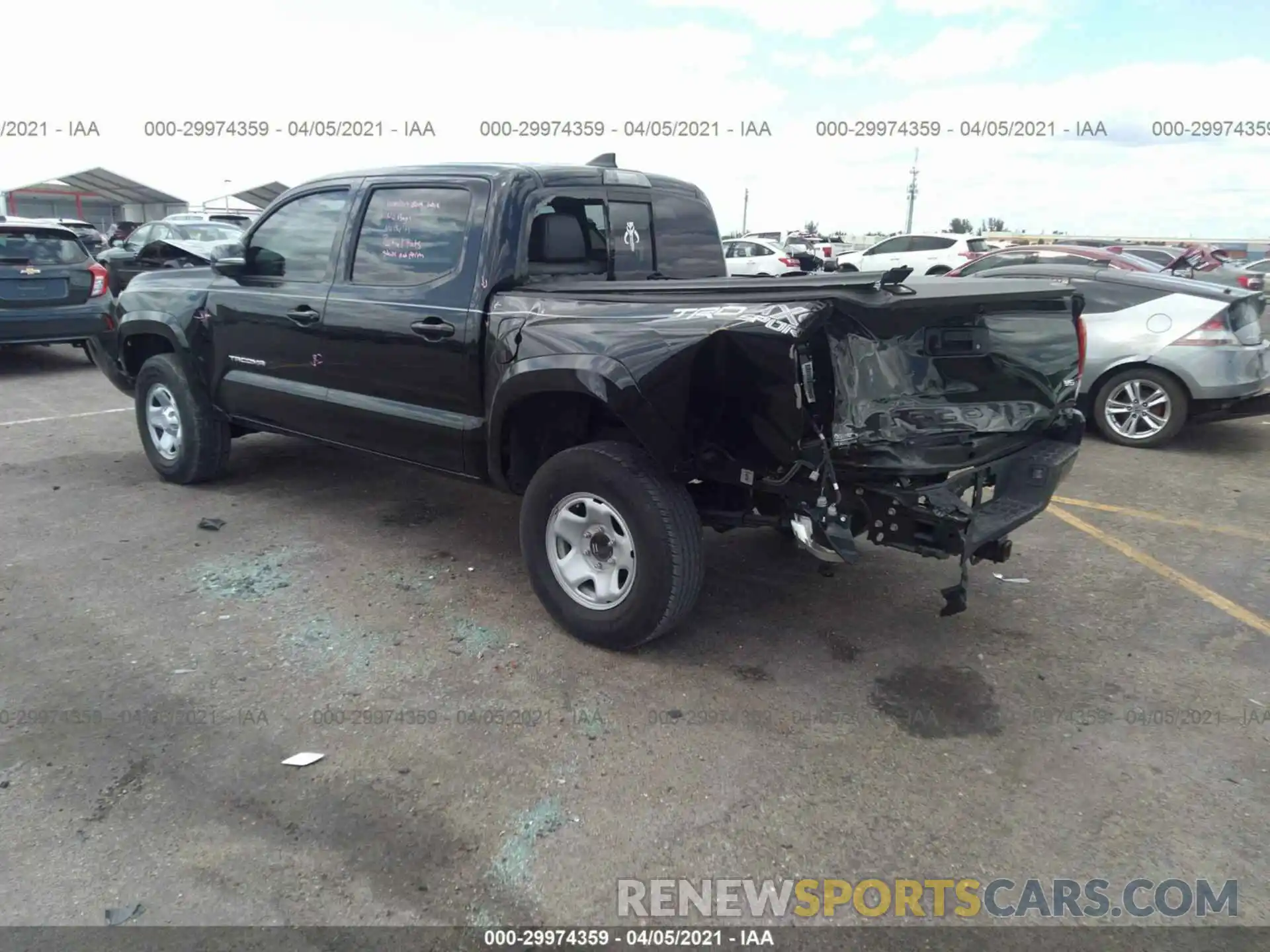 3 Photograph of a damaged car 3TMCZ5AN4KM258547 TOYOTA TACOMA 4WD 2019