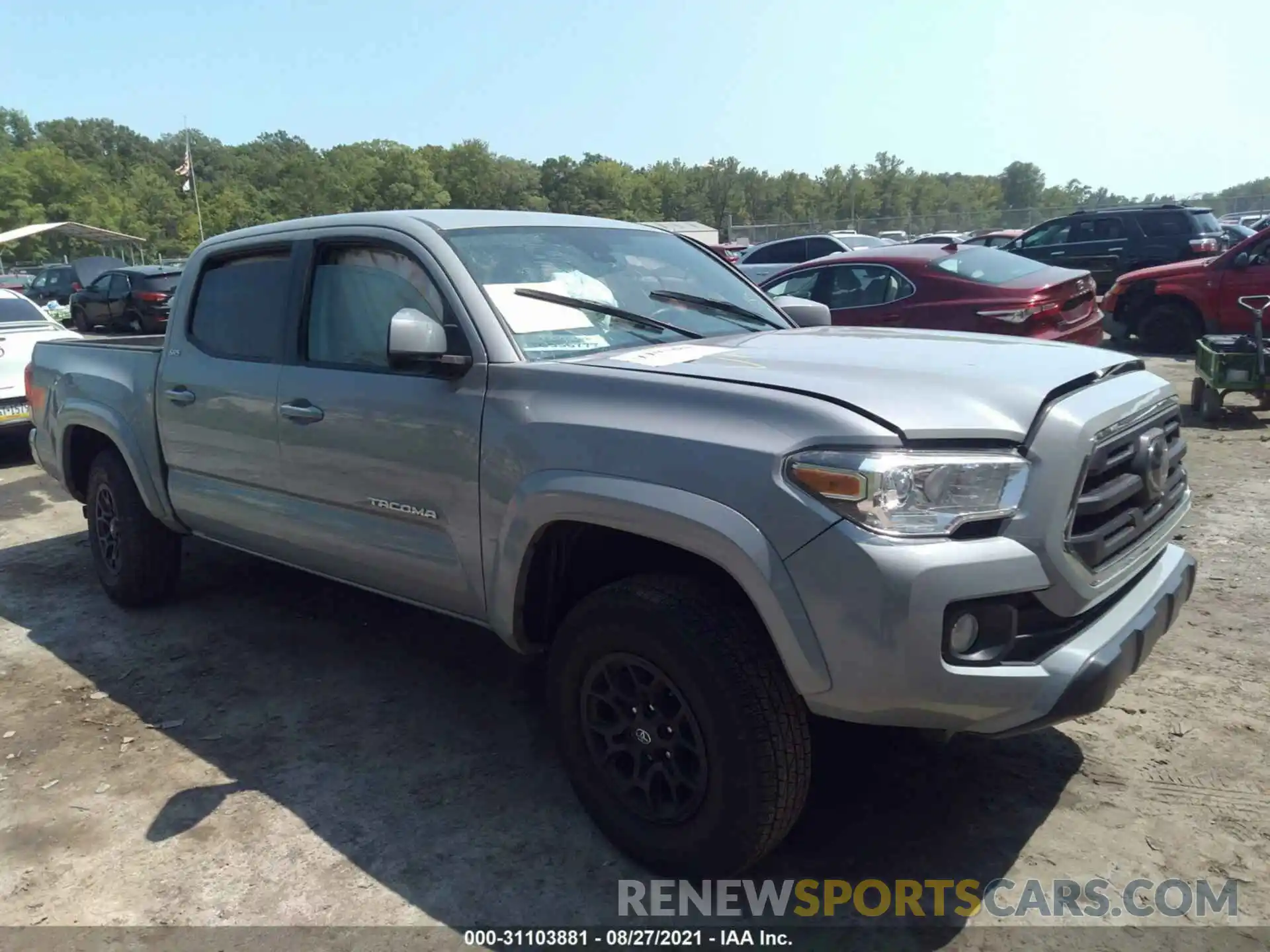 1 Photograph of a damaged car 3TMCZ5AN5KM195930 TOYOTA TACOMA 4WD 2019