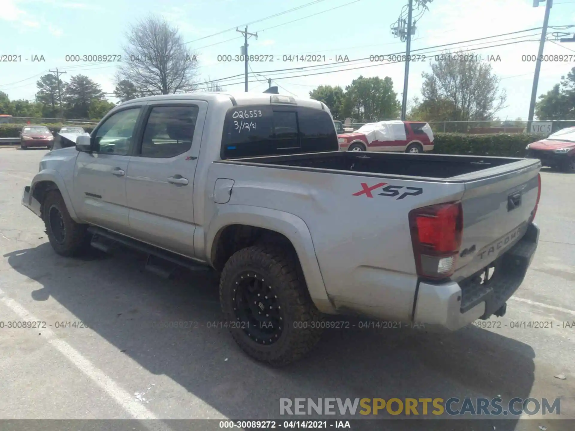 3 Photograph of a damaged car 3TMCZ5AN5KM224570 TOYOTA TACOMA 4WD 2019