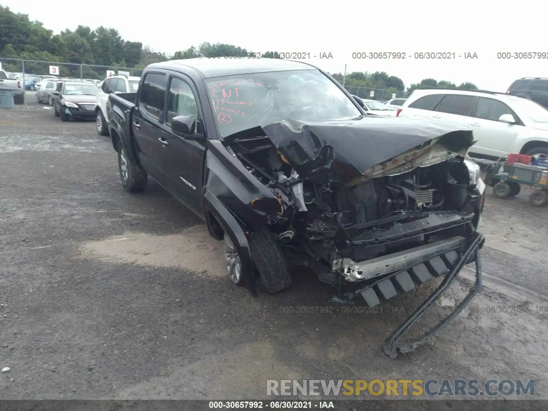 1 Photograph of a damaged car 3TMCZ5AN5KM261487 TOYOTA TACOMA 4WD 2019