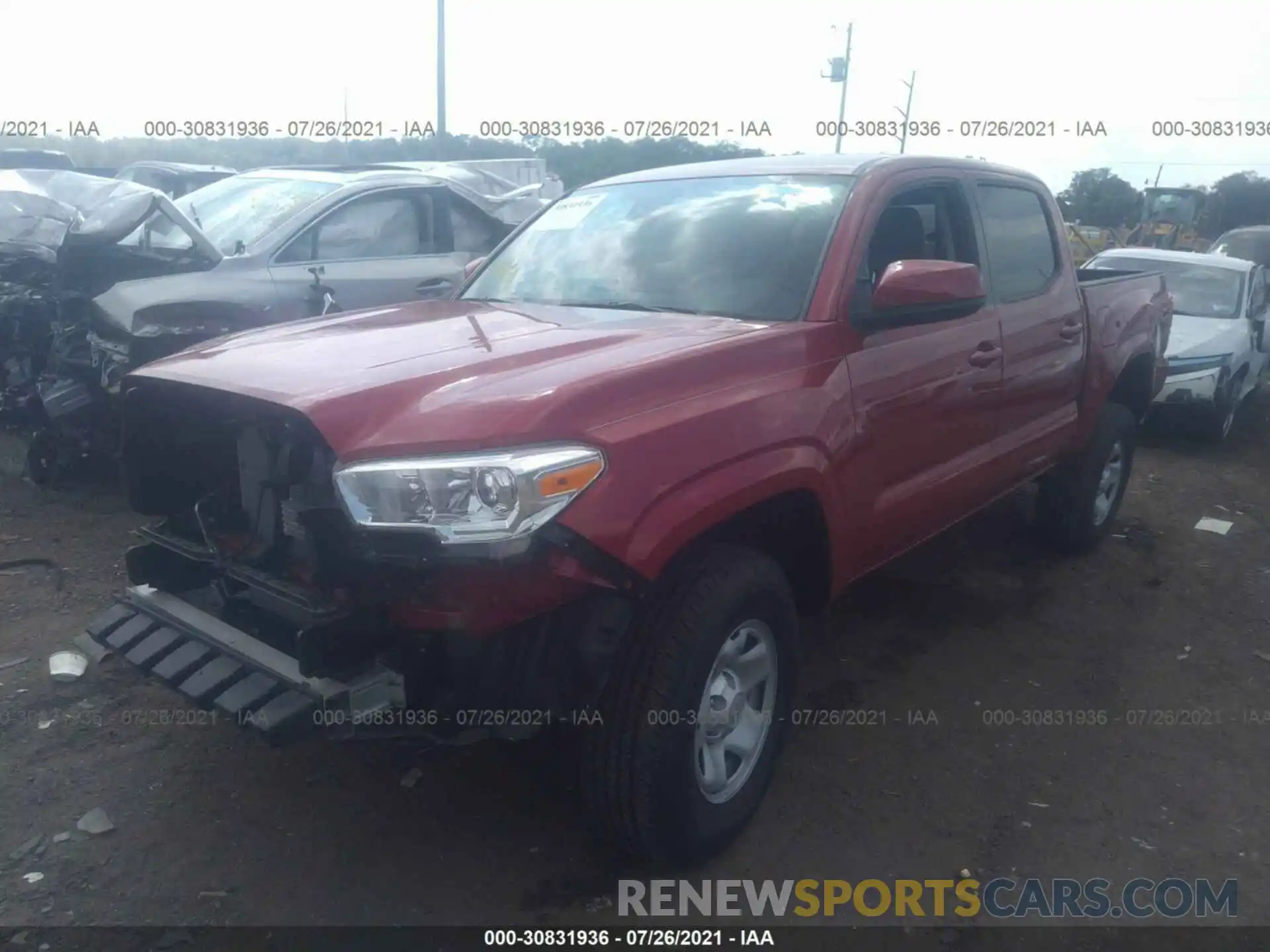 2 Photograph of a damaged car 3TMCZ5AN5KM268844 TOYOTA TACOMA 4WD 2019