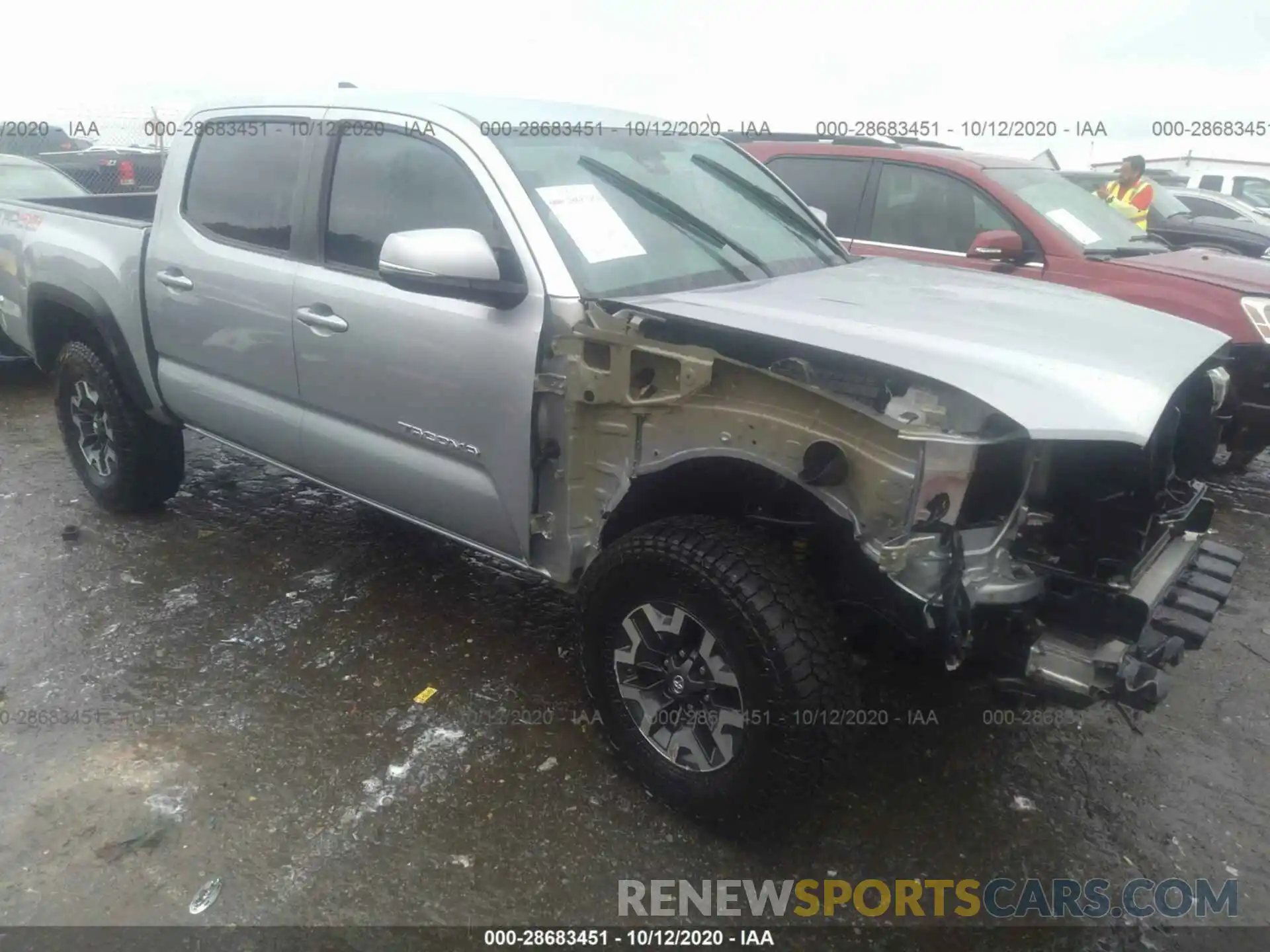 1 Photograph of a damaged car 3TMCZ5AN5KM275809 TOYOTA TACOMA 4WD 2019