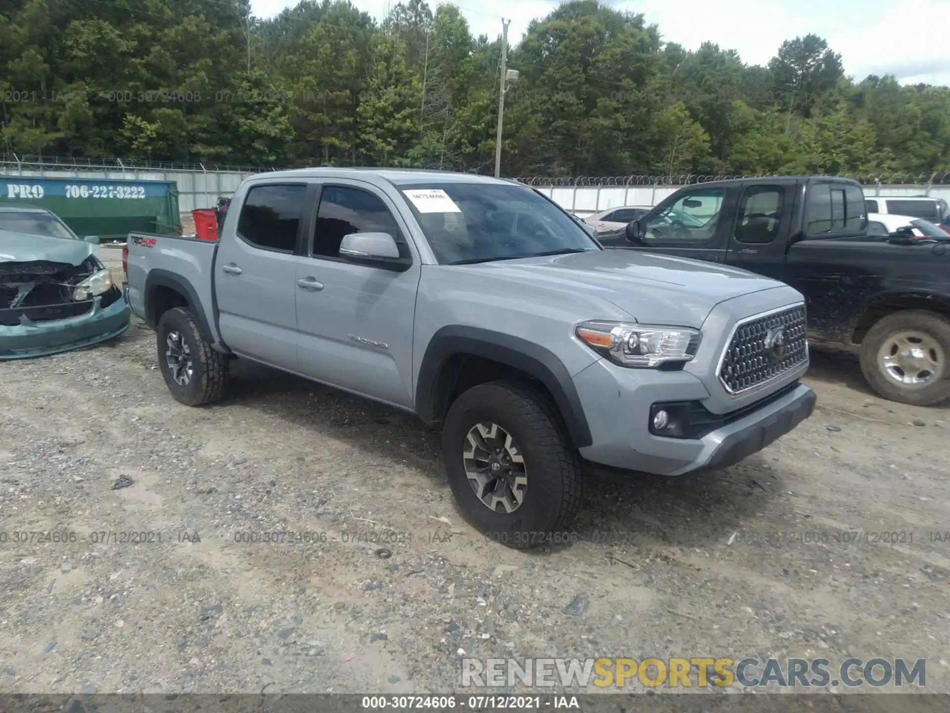 1 Photograph of a damaged car 3TMCZ5AN6KM191076 TOYOTA TACOMA 4WD 2019