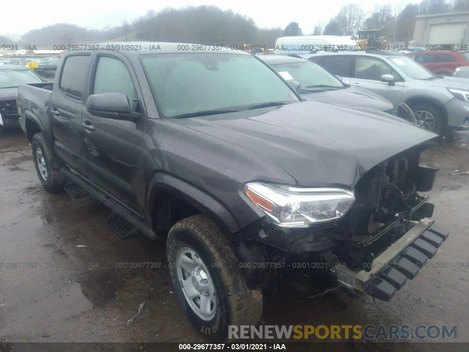 1 Photograph of a damaged car 3TMCZ5AN6KM193104 TOYOTA TACOMA 4WD 2019