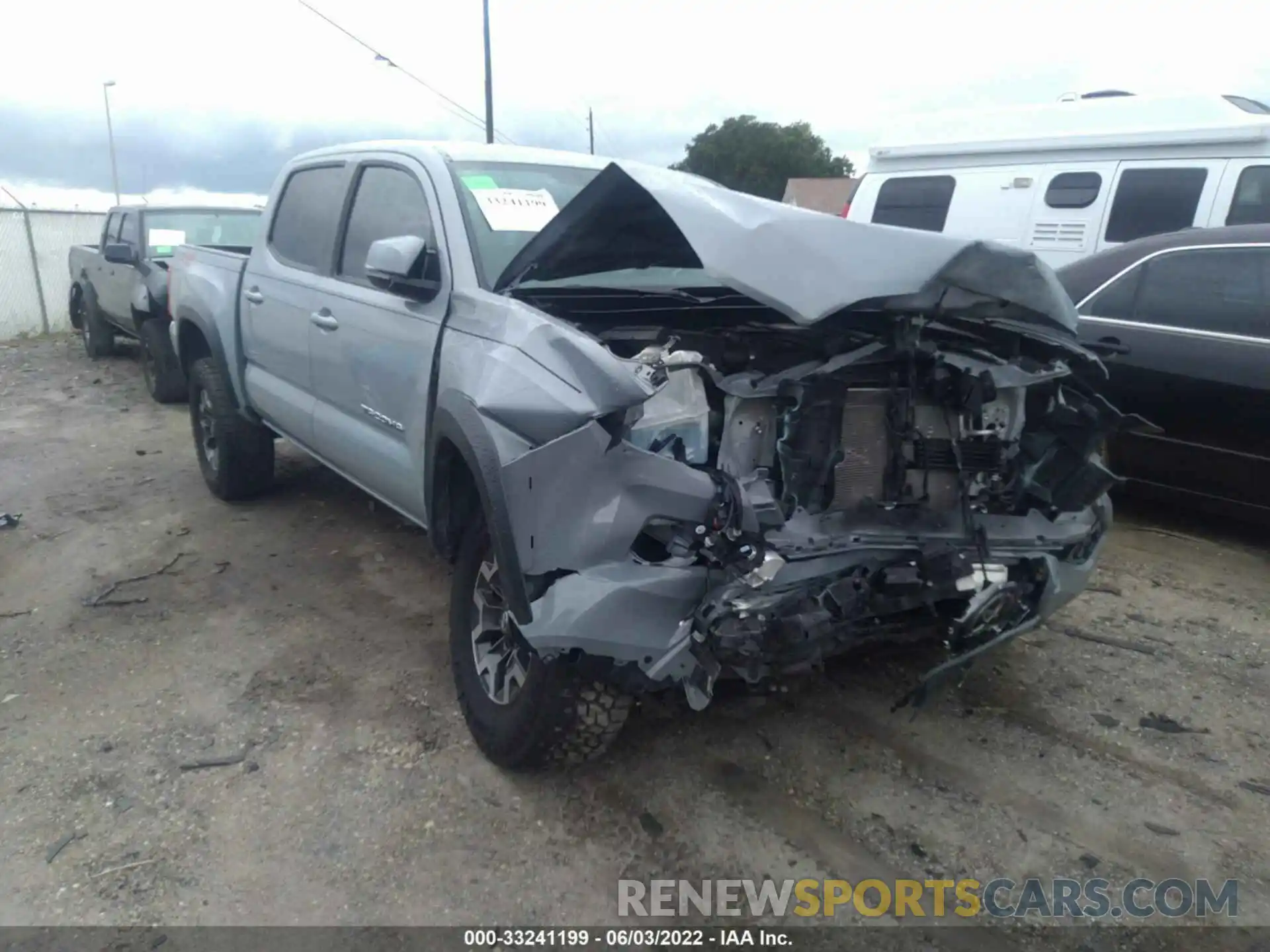 1 Photograph of a damaged car 3TMCZ5AN6KM193880 TOYOTA TACOMA 4WD 2019