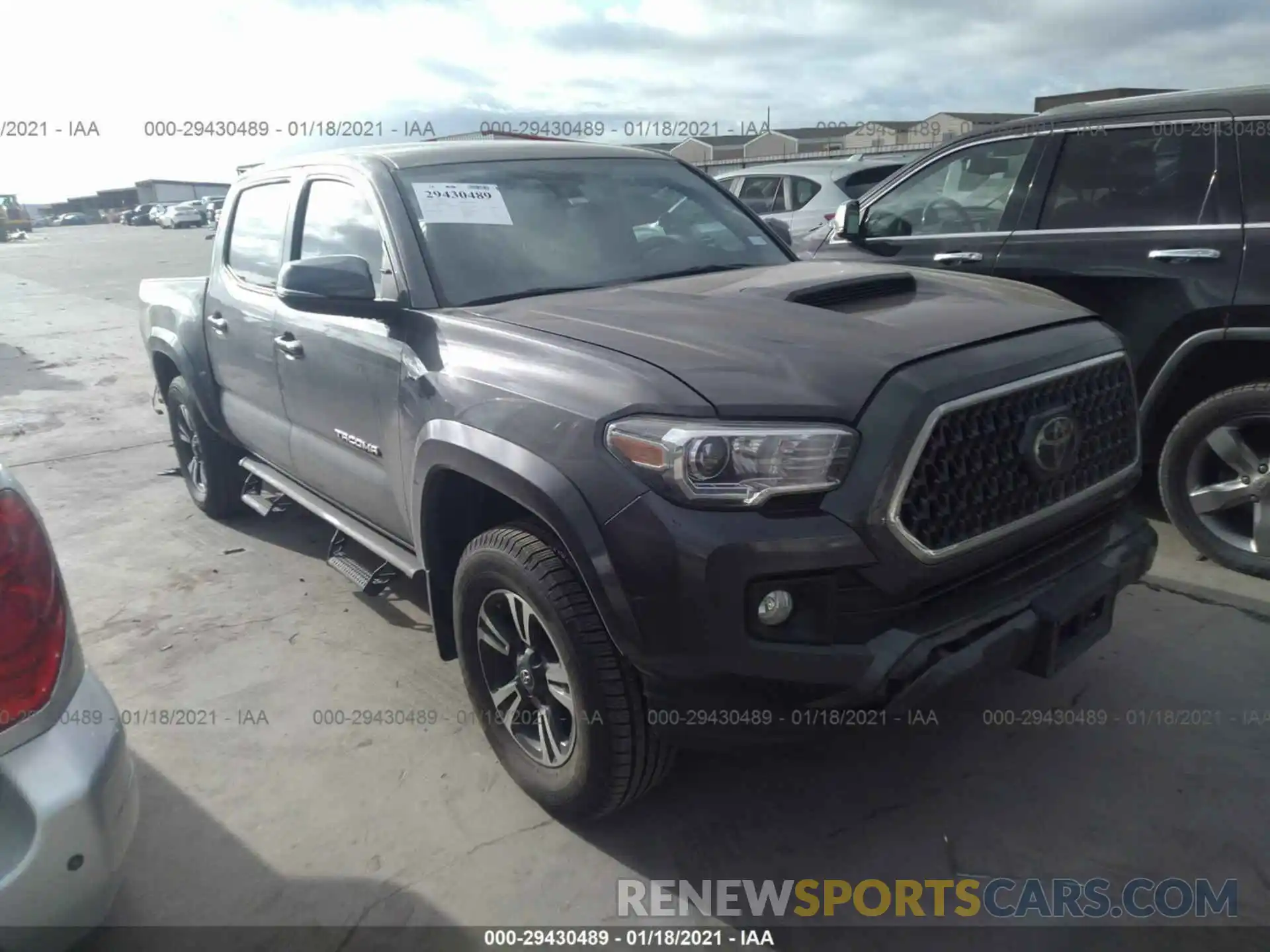 1 Photograph of a damaged car 3TMCZ5AN6KM219393 TOYOTA TACOMA 4WD 2019