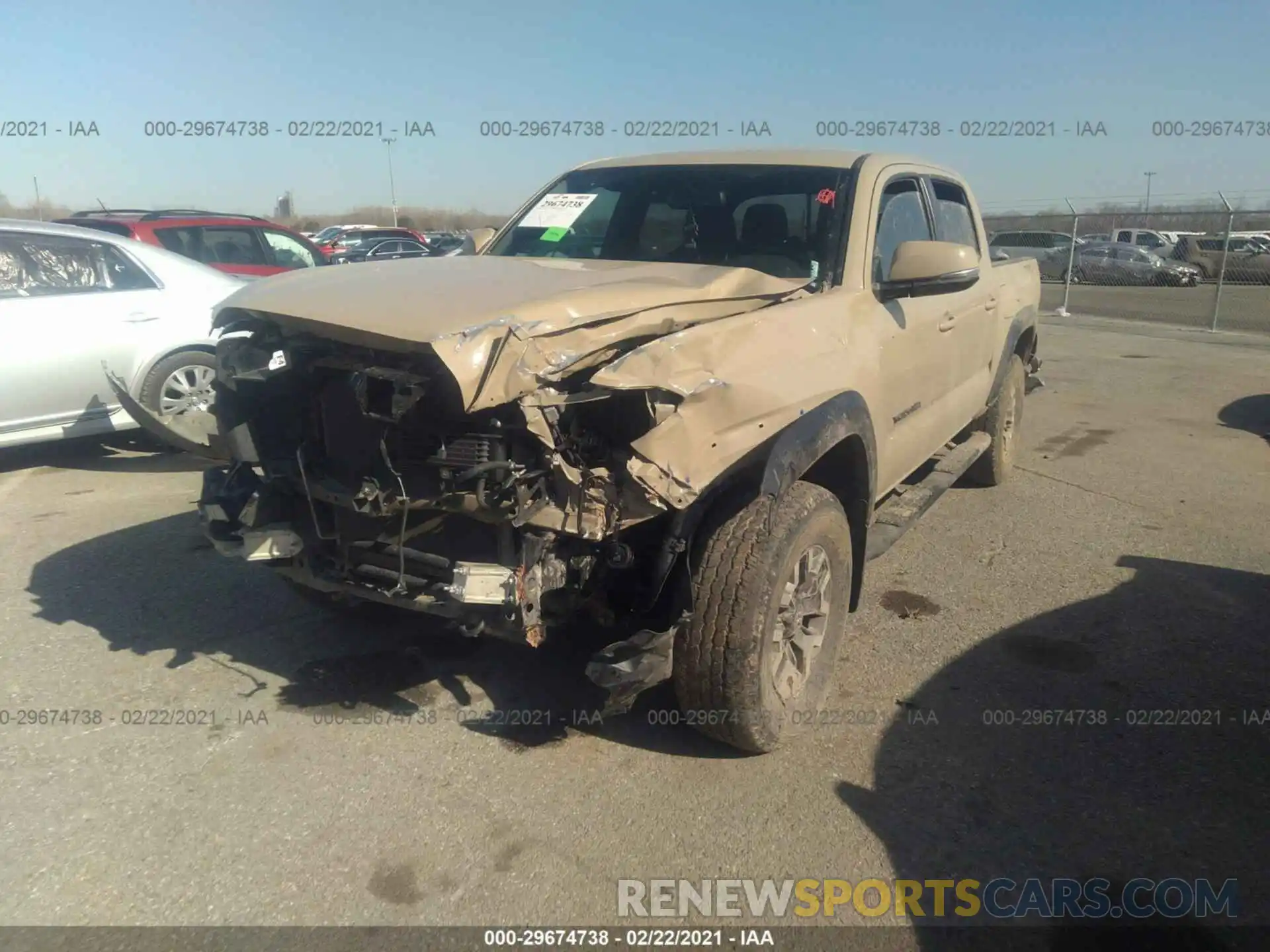 2 Photograph of a damaged car 3TMCZ5AN6KM220060 TOYOTA TACOMA 4WD 2019