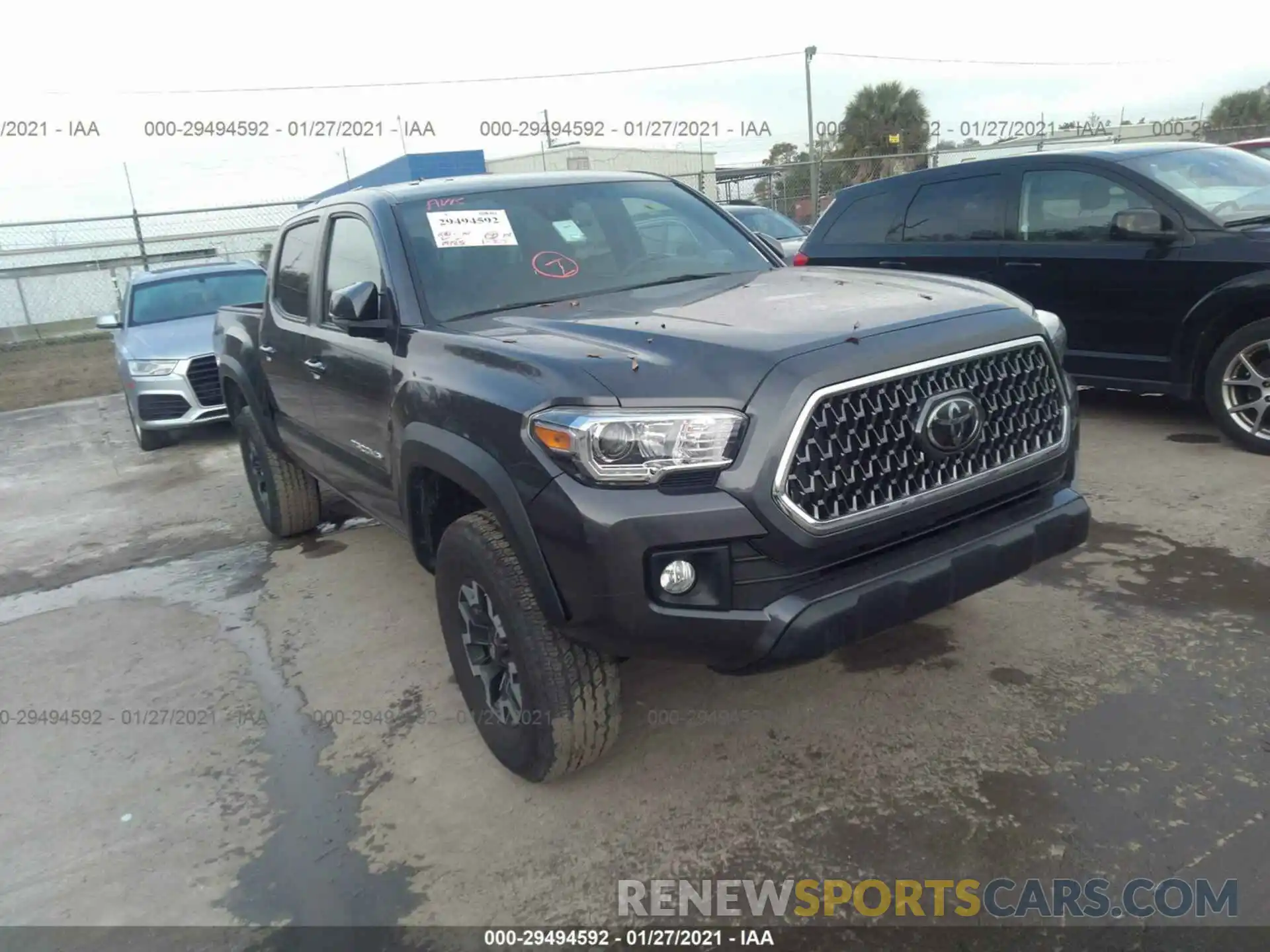 1 Photograph of a damaged car 3TMCZ5AN6KM224299 TOYOTA TACOMA 4WD 2019