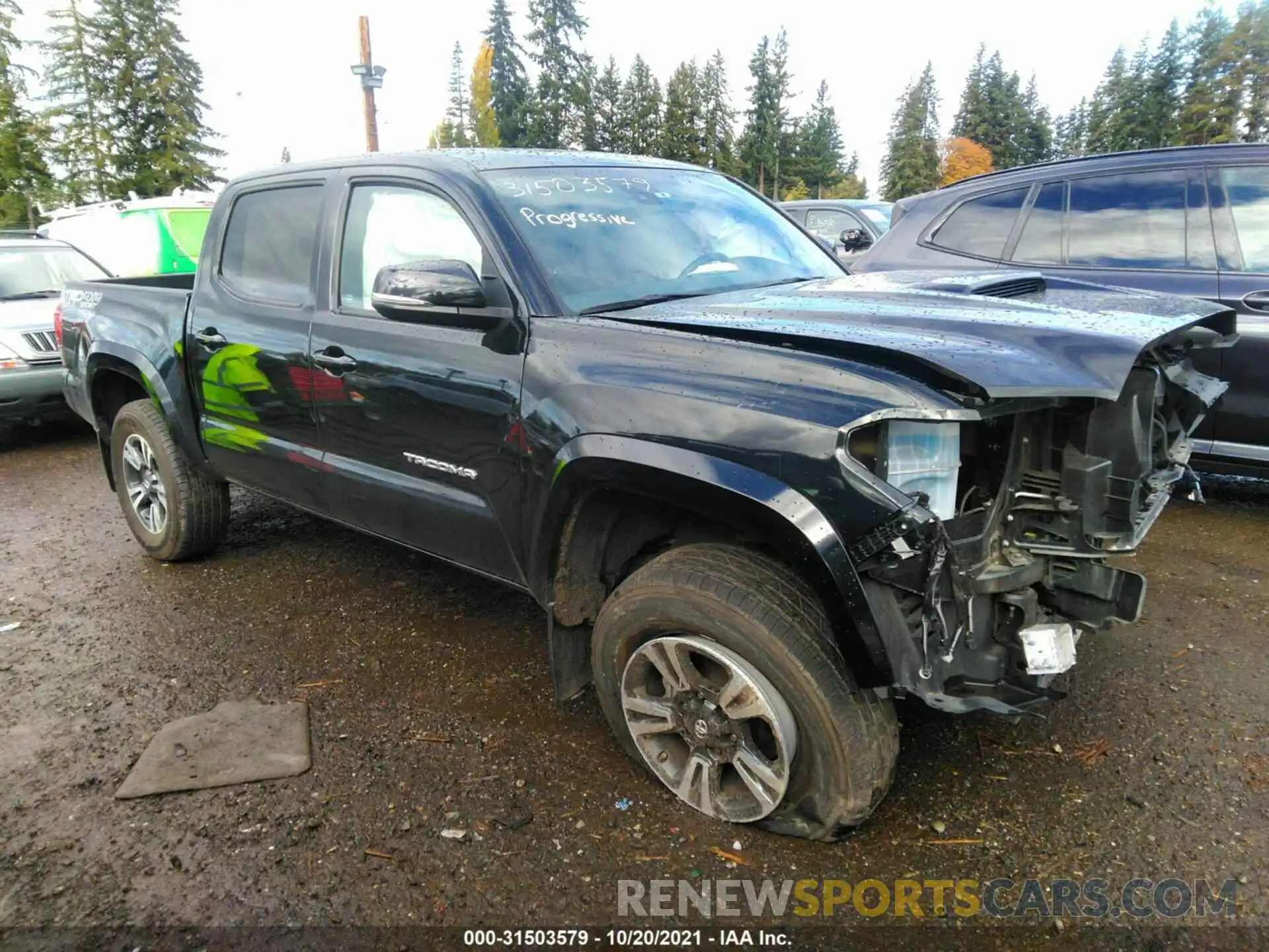 1 Photograph of a damaged car 3TMCZ5AN6KM232225 TOYOTA TACOMA 4WD 2019