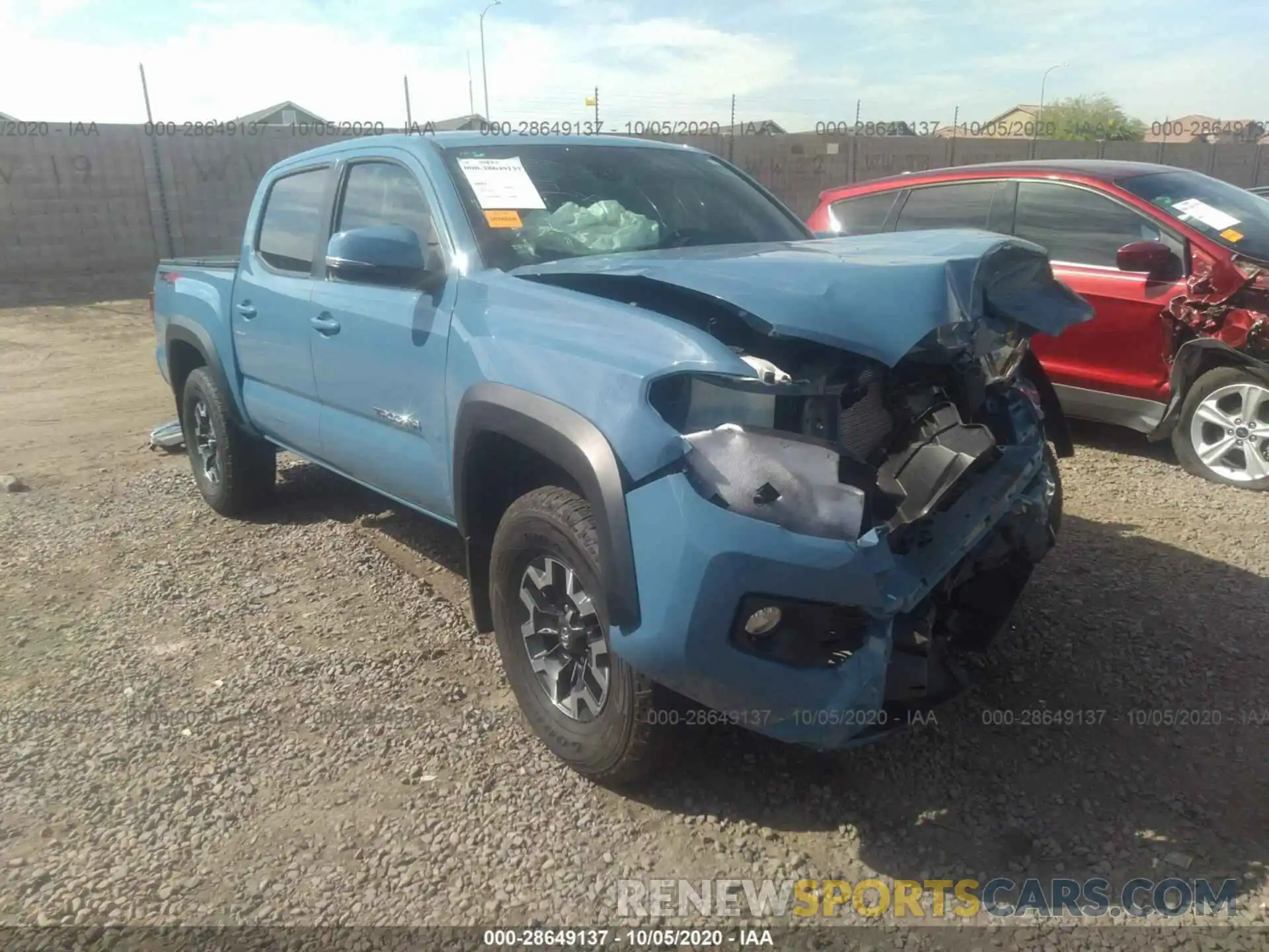 1 Photograph of a damaged car 3TMCZ5AN6KM248554 TOYOTA TACOMA 4WD 2019