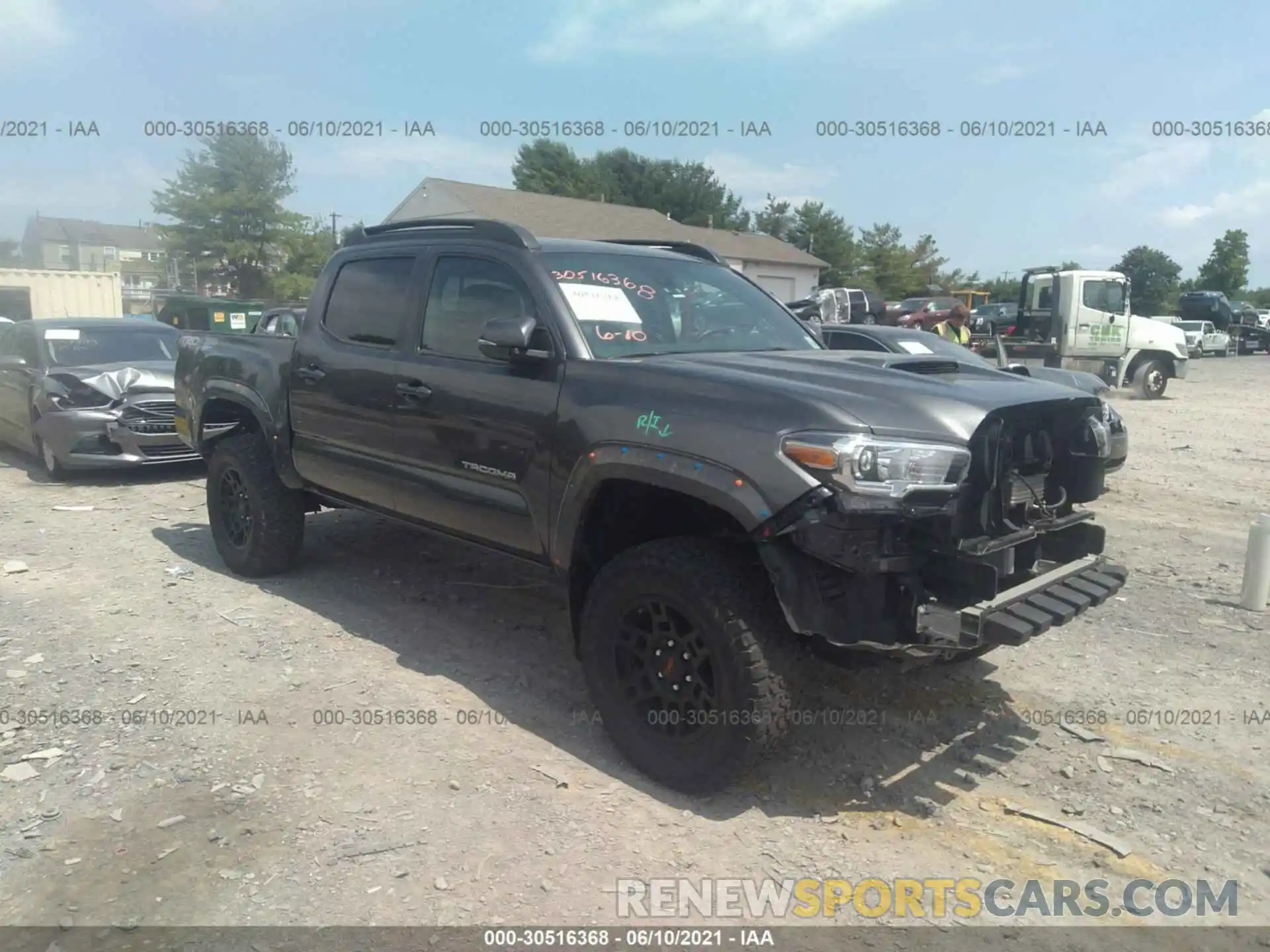 1 Photograph of a damaged car 3TMCZ5AN6KM276001 TOYOTA TACOMA 4WD 2019