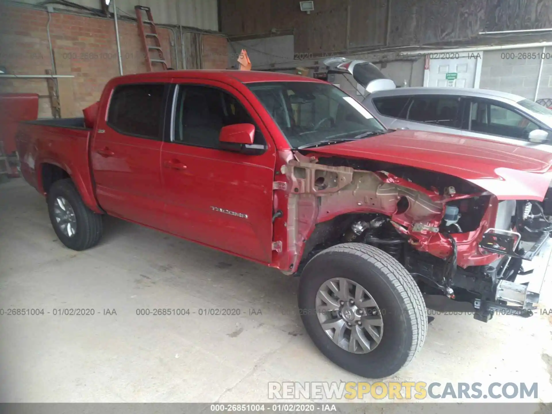 1 Photograph of a damaged car 3TMCZ5AN6KM278461 TOYOTA TACOMA 4WD 2019