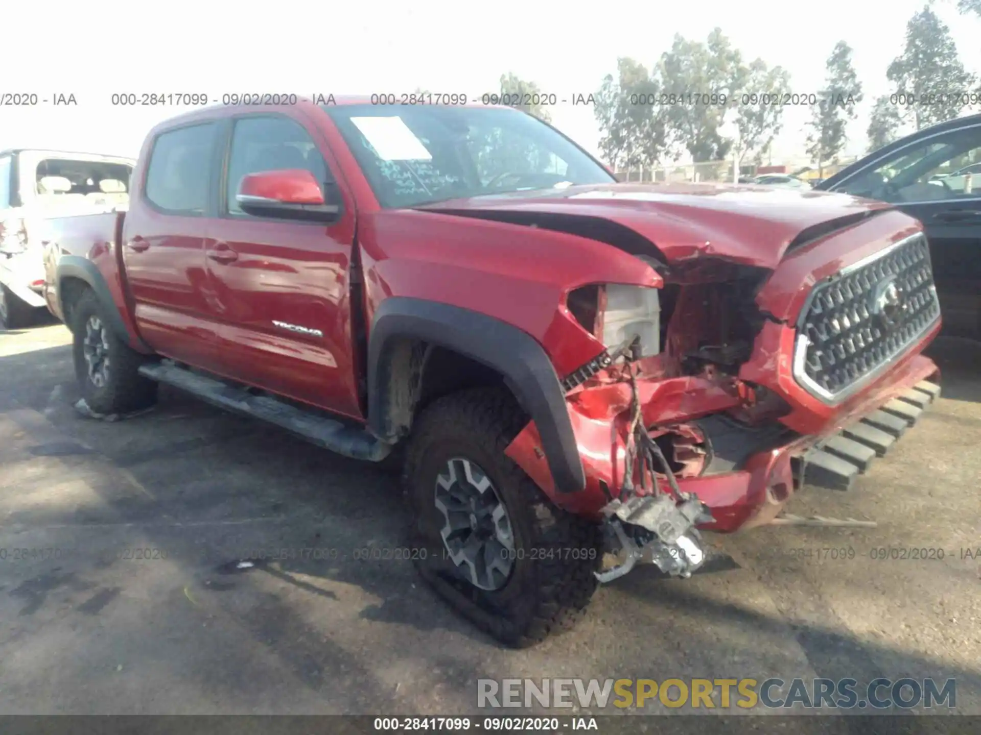 1 Photograph of a damaged car 3TMCZ5AN7KM194231 TOYOTA TACOMA 4WD 2019