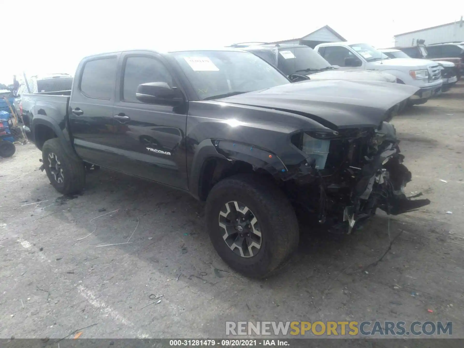 1 Photograph of a damaged car 3TMCZ5AN7KM205583 TOYOTA TACOMA 4WD 2019