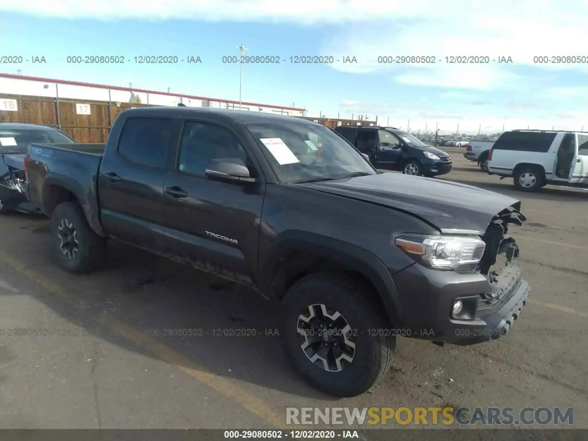 1 Photograph of a damaged car 3TMCZ5AN7KM211531 TOYOTA TACOMA 4WD 2019