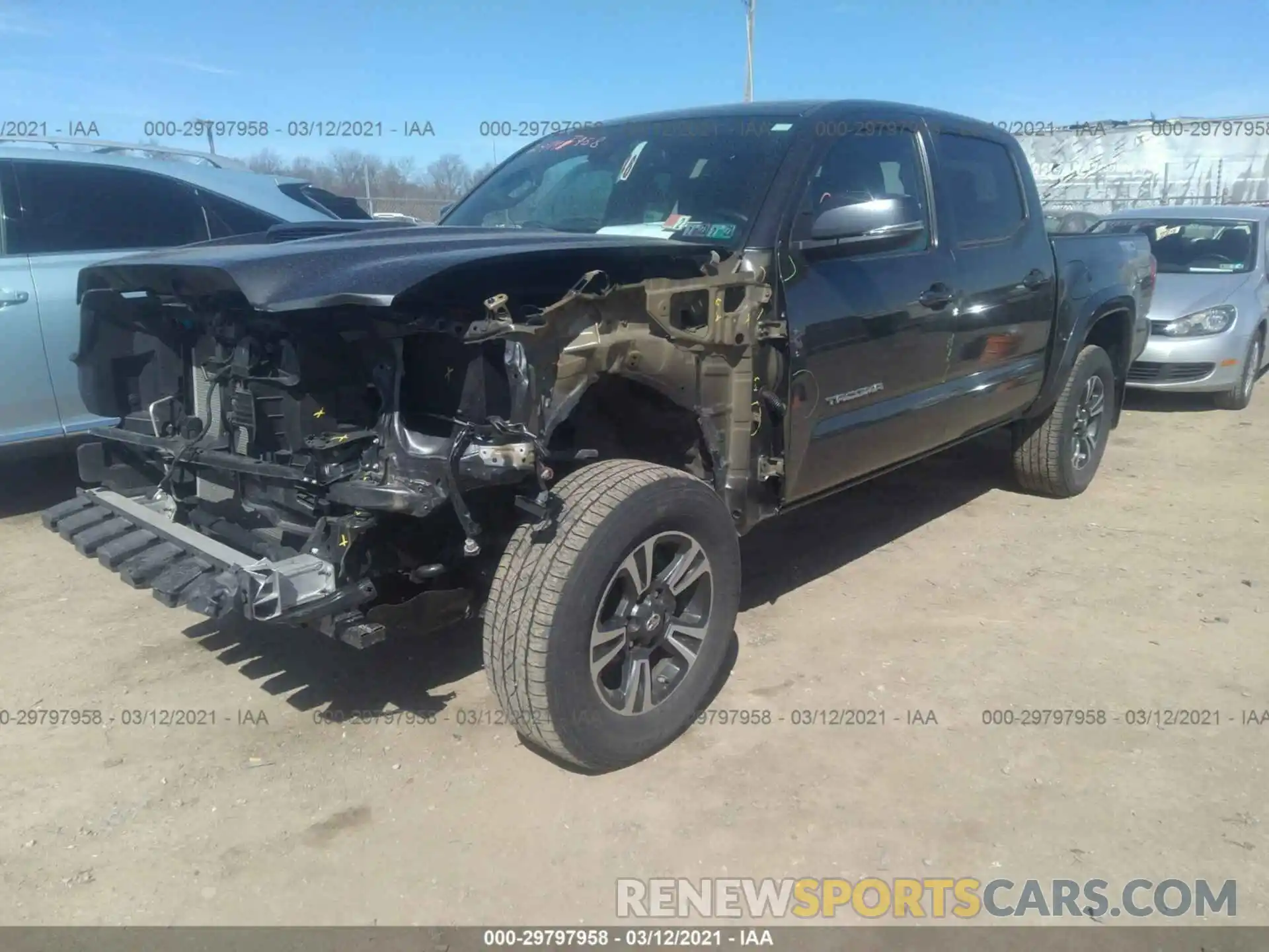 2 Photograph of a damaged car 3TMCZ5AN7KM216910 TOYOTA TACOMA 4WD 2019