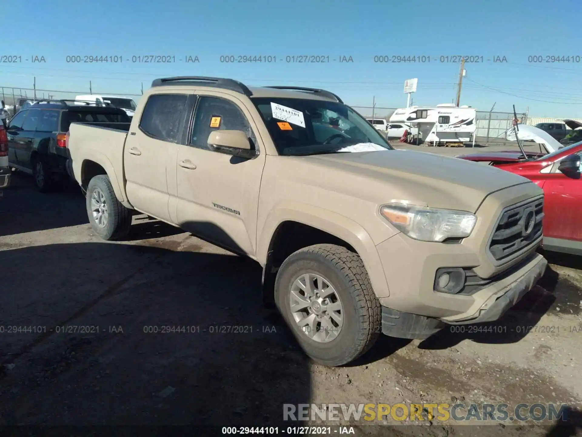 1 Photograph of a damaged car 3TMCZ5AN7KM238325 TOYOTA TACOMA 4WD 2019