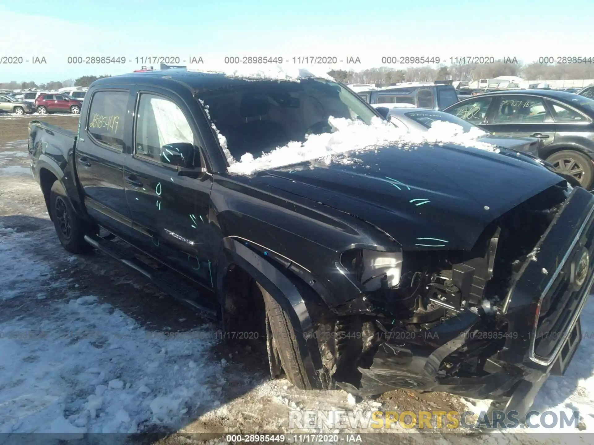 1 Photograph of a damaged car 3TMCZ5AN7KM247509 TOYOTA TACOMA 4WD 2019