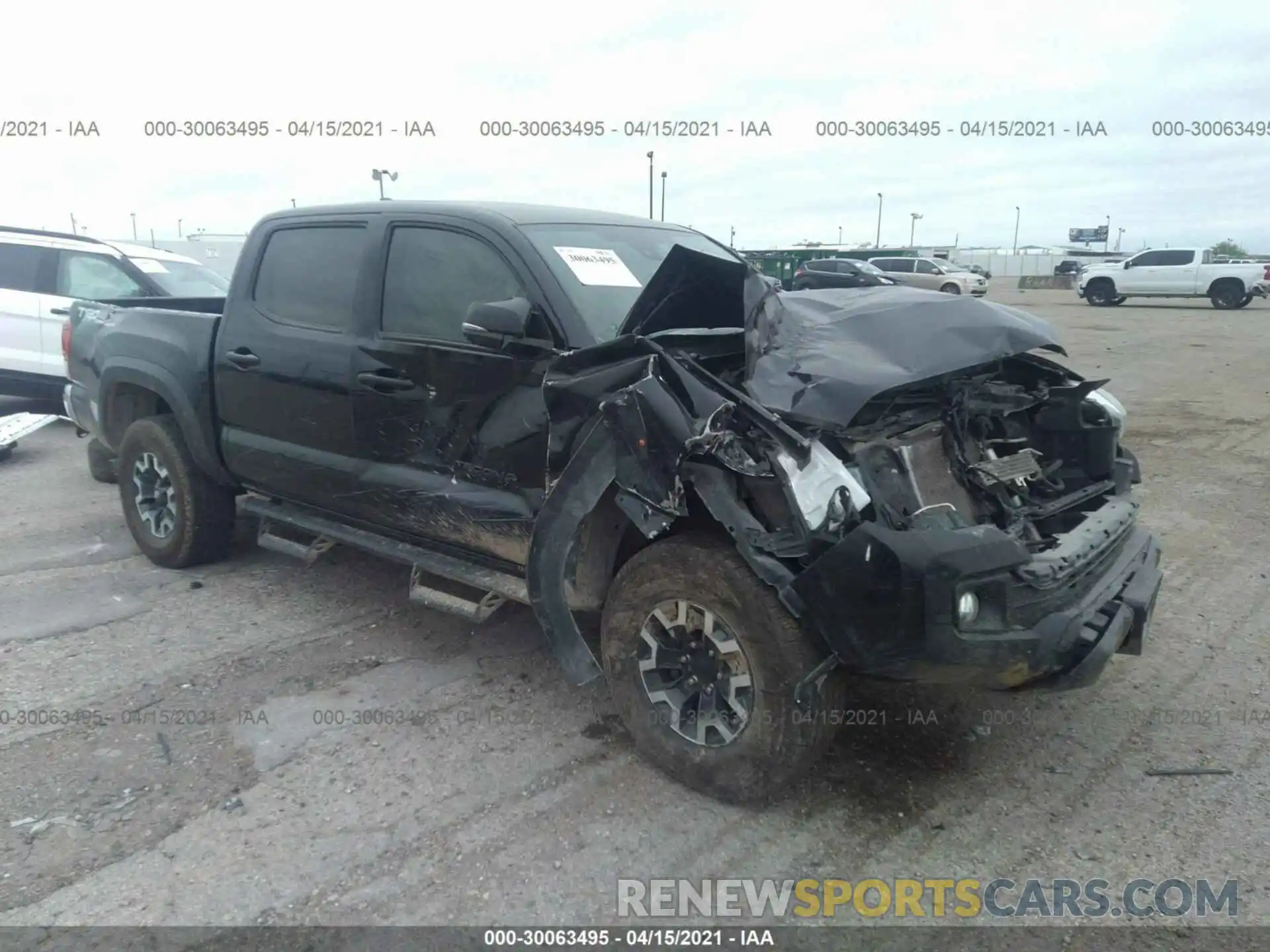 1 Photograph of a damaged car 3TMCZ5AN7KM257666 TOYOTA TACOMA 4WD 2019