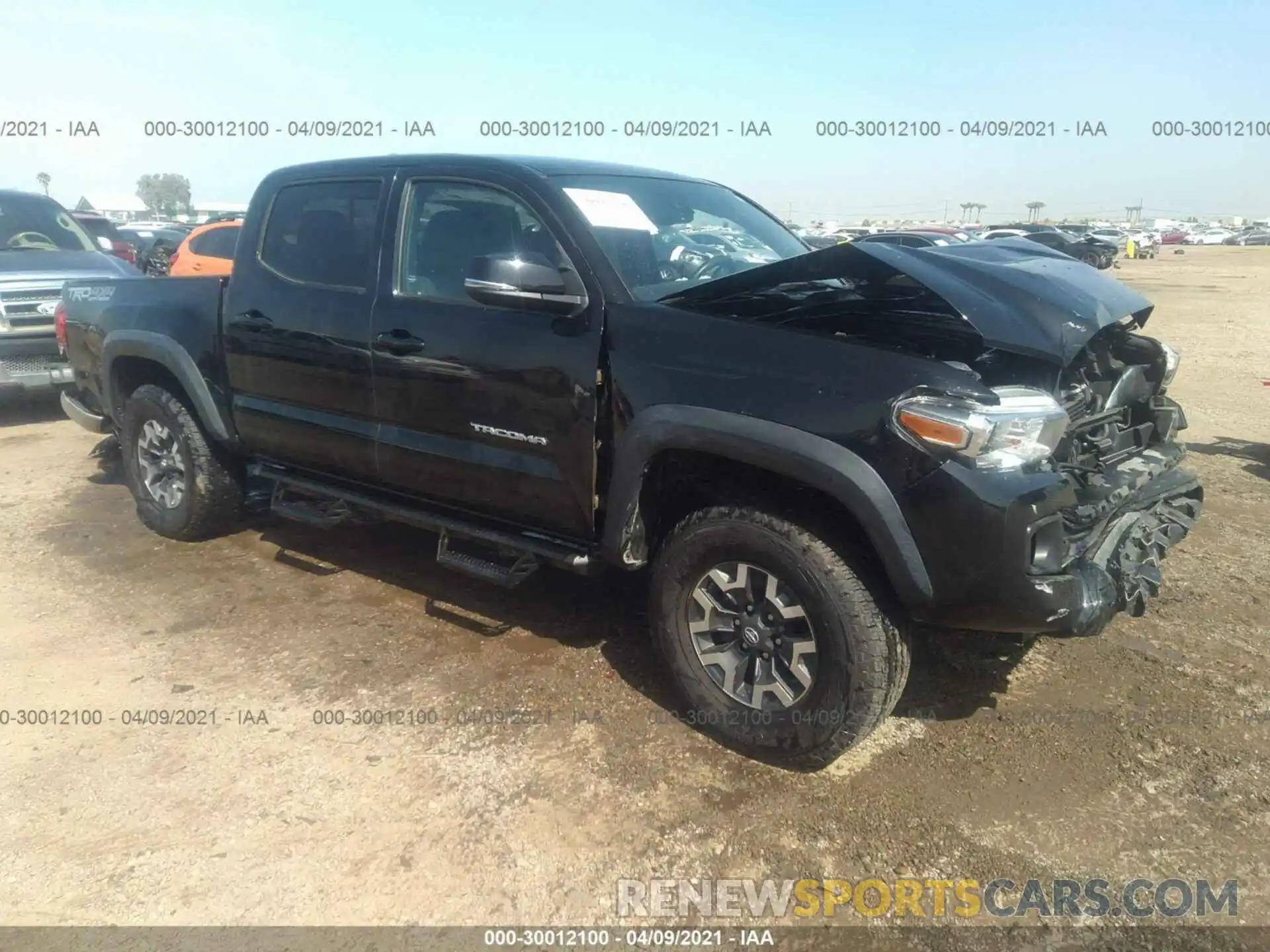 1 Photograph of a damaged car 3TMCZ5AN8KM192889 TOYOTA TACOMA 4WD 2019