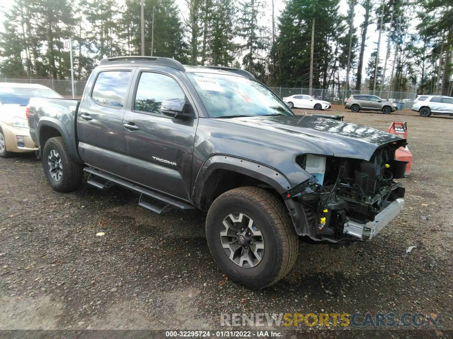 1 Photograph of a damaged car 3TMCZ5AN8KM209917 TOYOTA TACOMA 4WD 2019