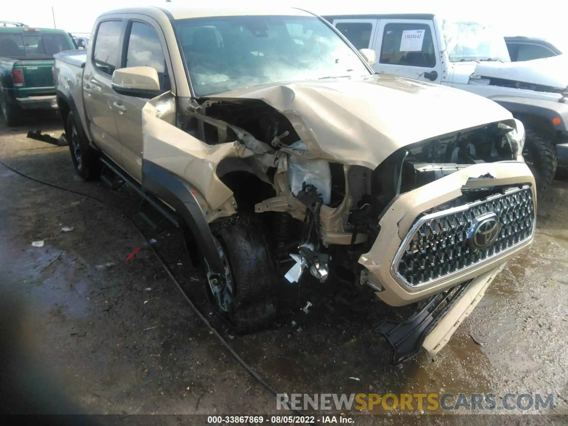 1 Photograph of a damaged car 3TMCZ5AN8KM222859 TOYOTA TACOMA 4WD 2019