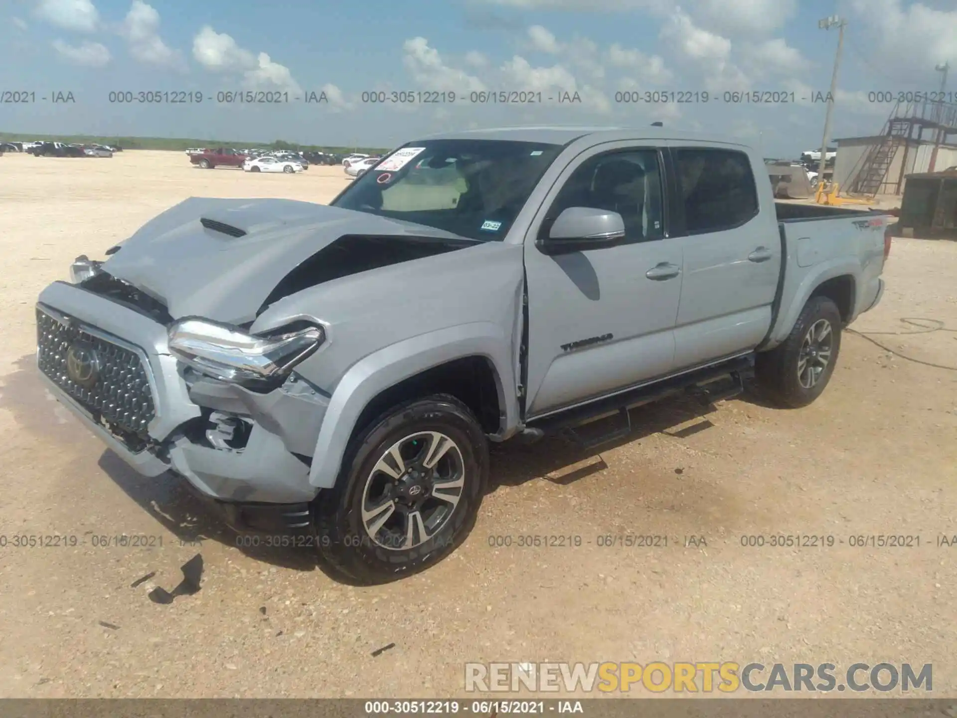 2 Photograph of a damaged car 3TMCZ5AN8KM228404 TOYOTA TACOMA 4WD 2019