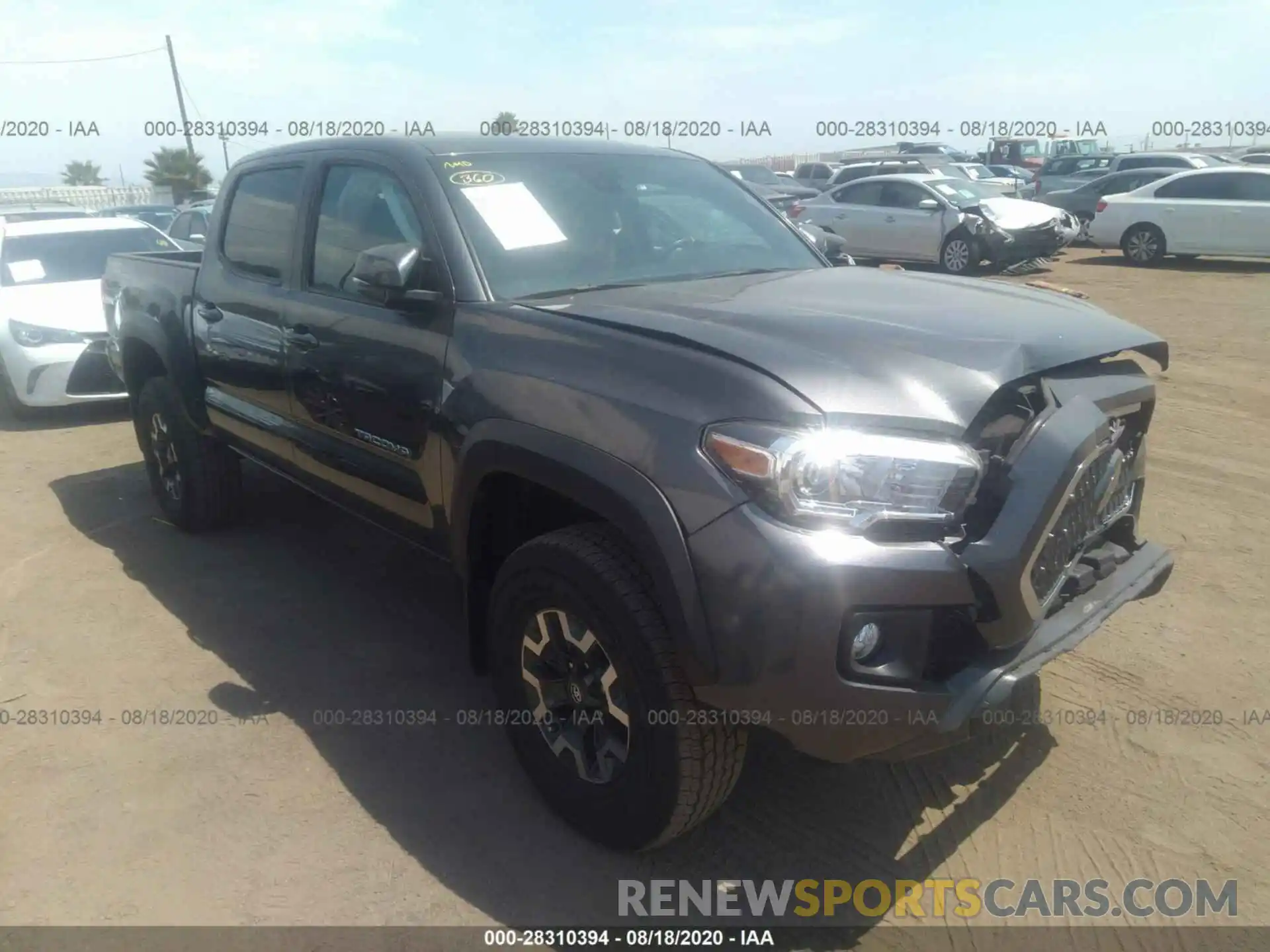 1 Photograph of a damaged car 3TMCZ5AN8KM235398 TOYOTA TACOMA 4WD 2019