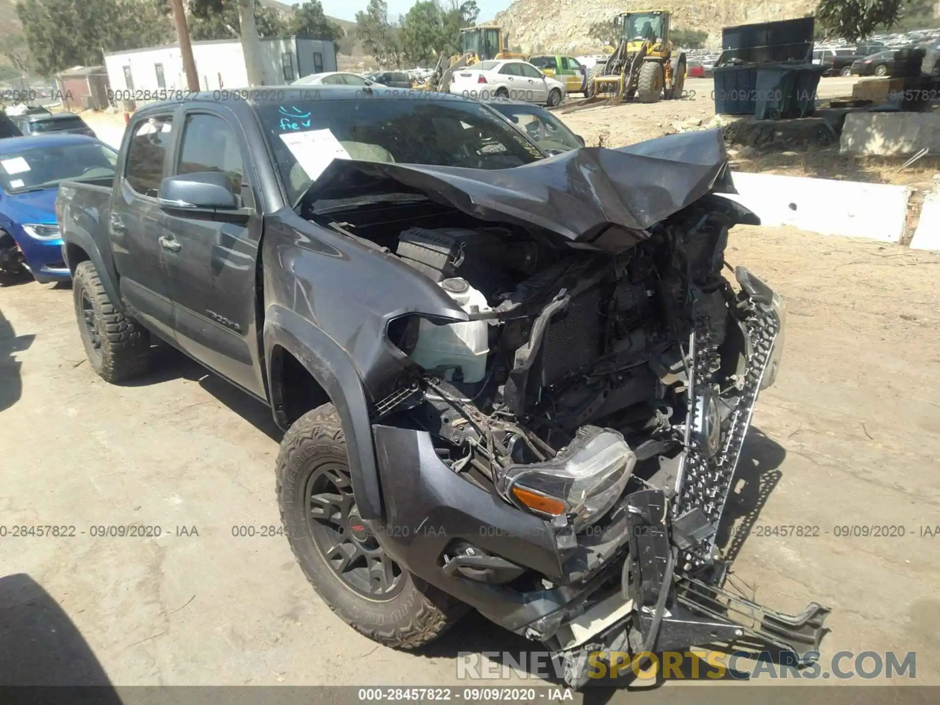 1 Photograph of a damaged car 3TMCZ5AN8KM252976 TOYOTA TACOMA 4WD 2019