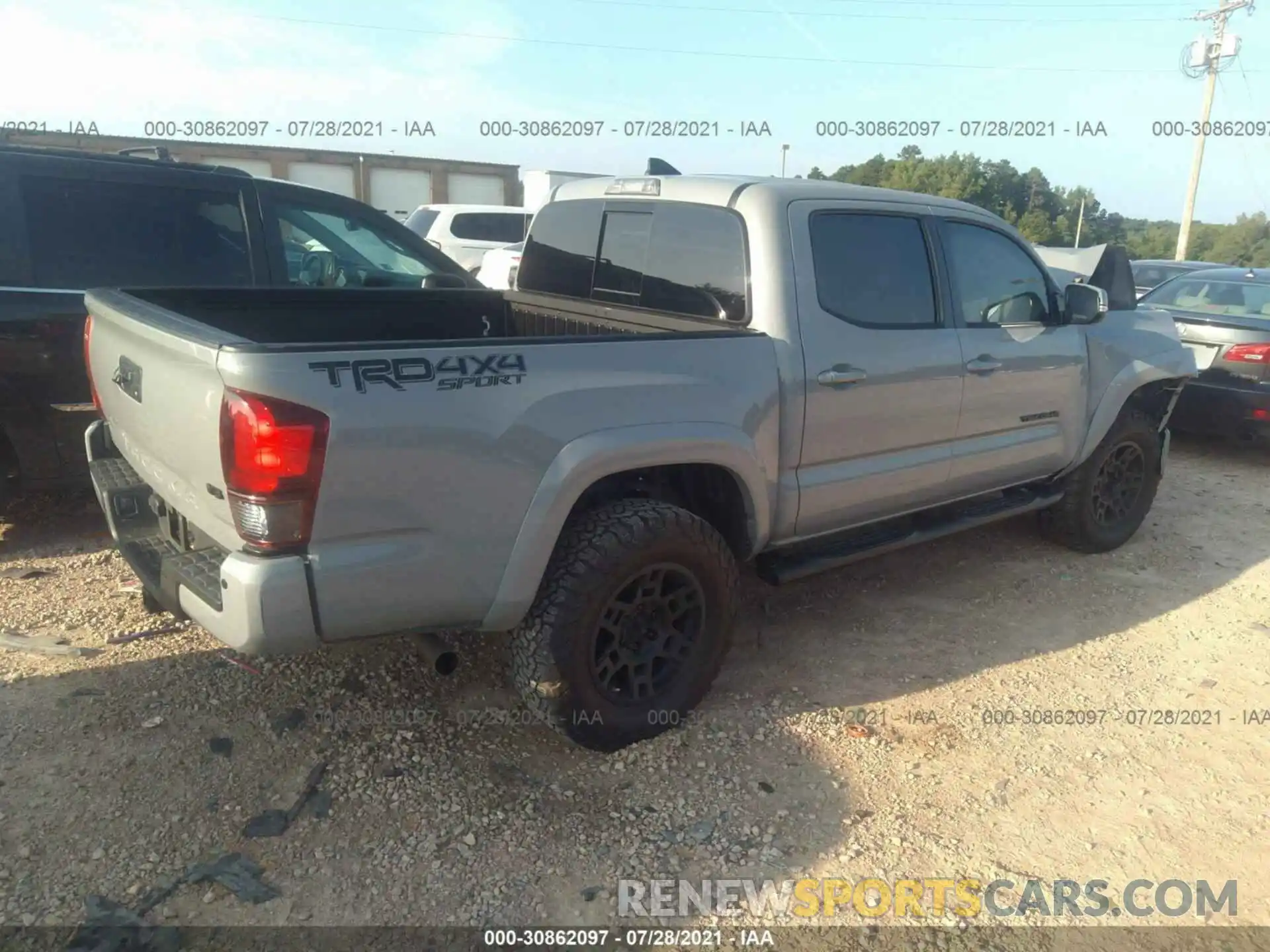 4 Photograph of a damaged car 3TMCZ5AN8KM254095 TOYOTA TACOMA 4WD 2019