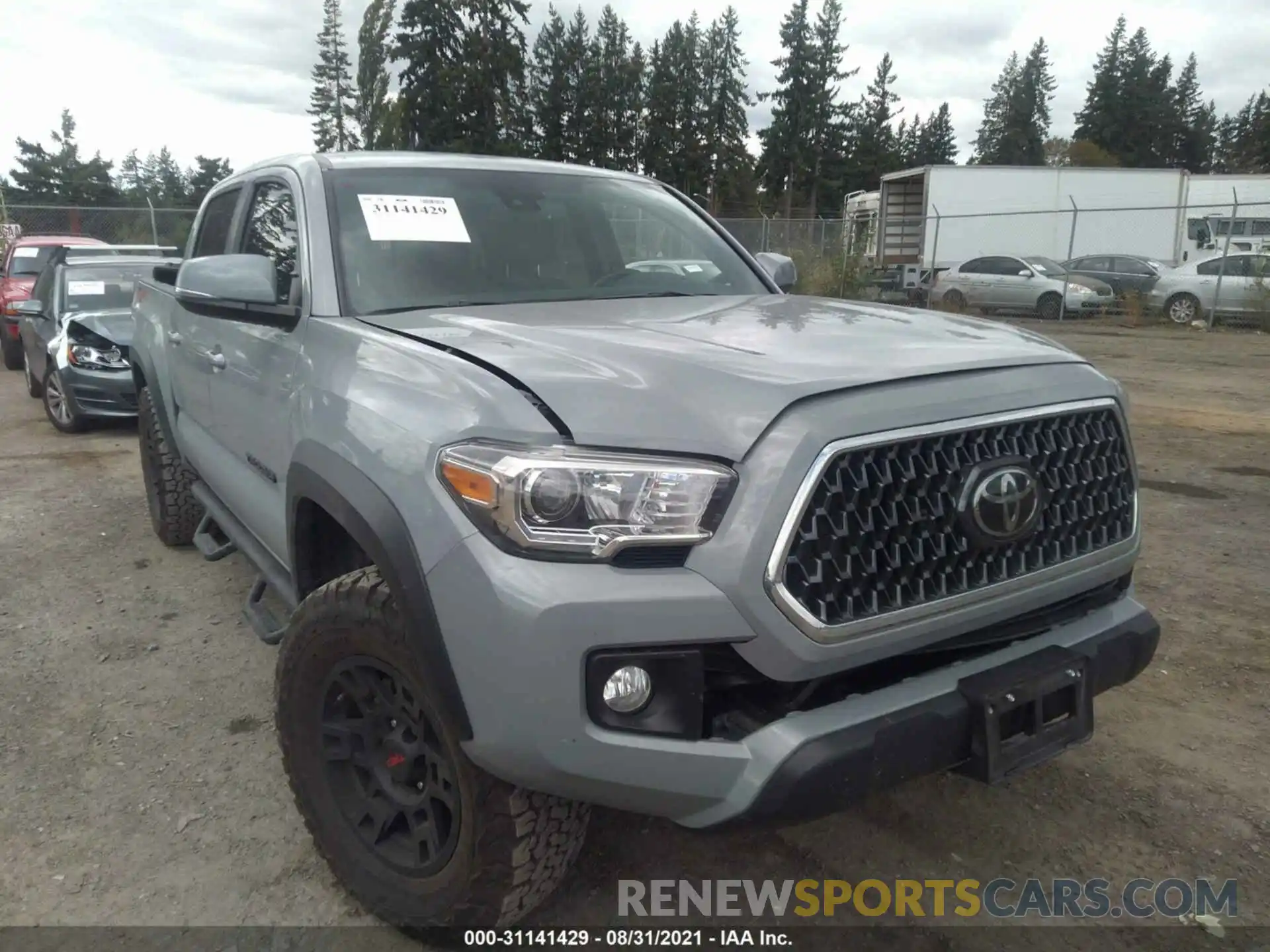 1 Photograph of a damaged car 3TMCZ5AN8KM273021 TOYOTA TACOMA 4WD 2019