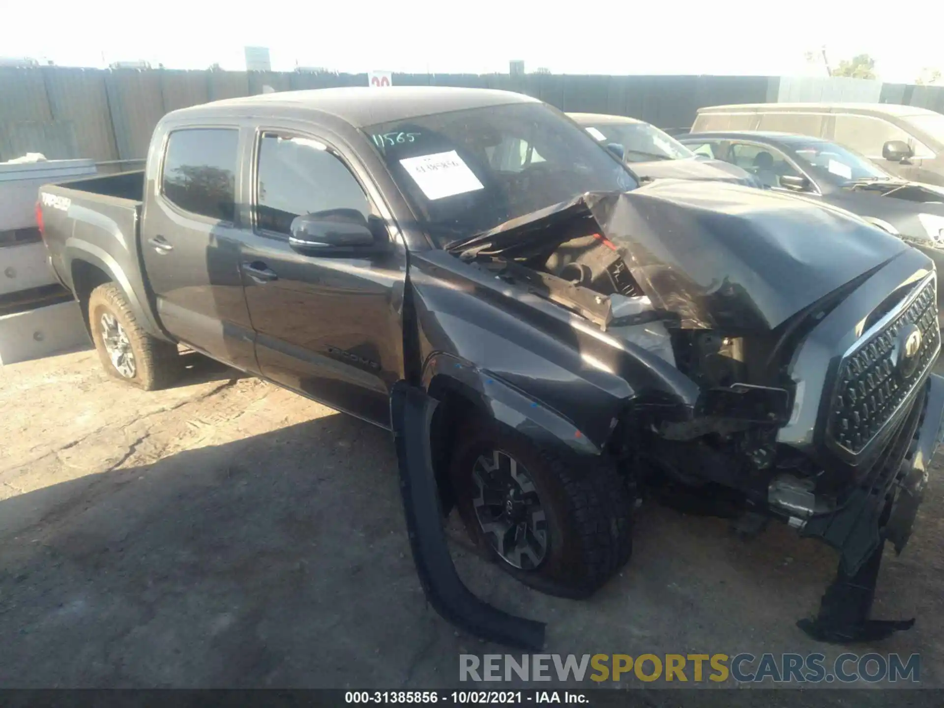 1 Photograph of a damaged car 3TMCZ5AN9KM191945 TOYOTA TACOMA 4WD 2019